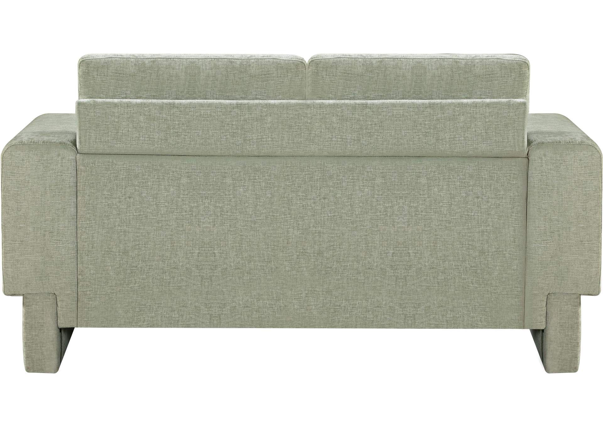 Madeline Mint Chenille Fabric Loveseat,Meridian Furniture