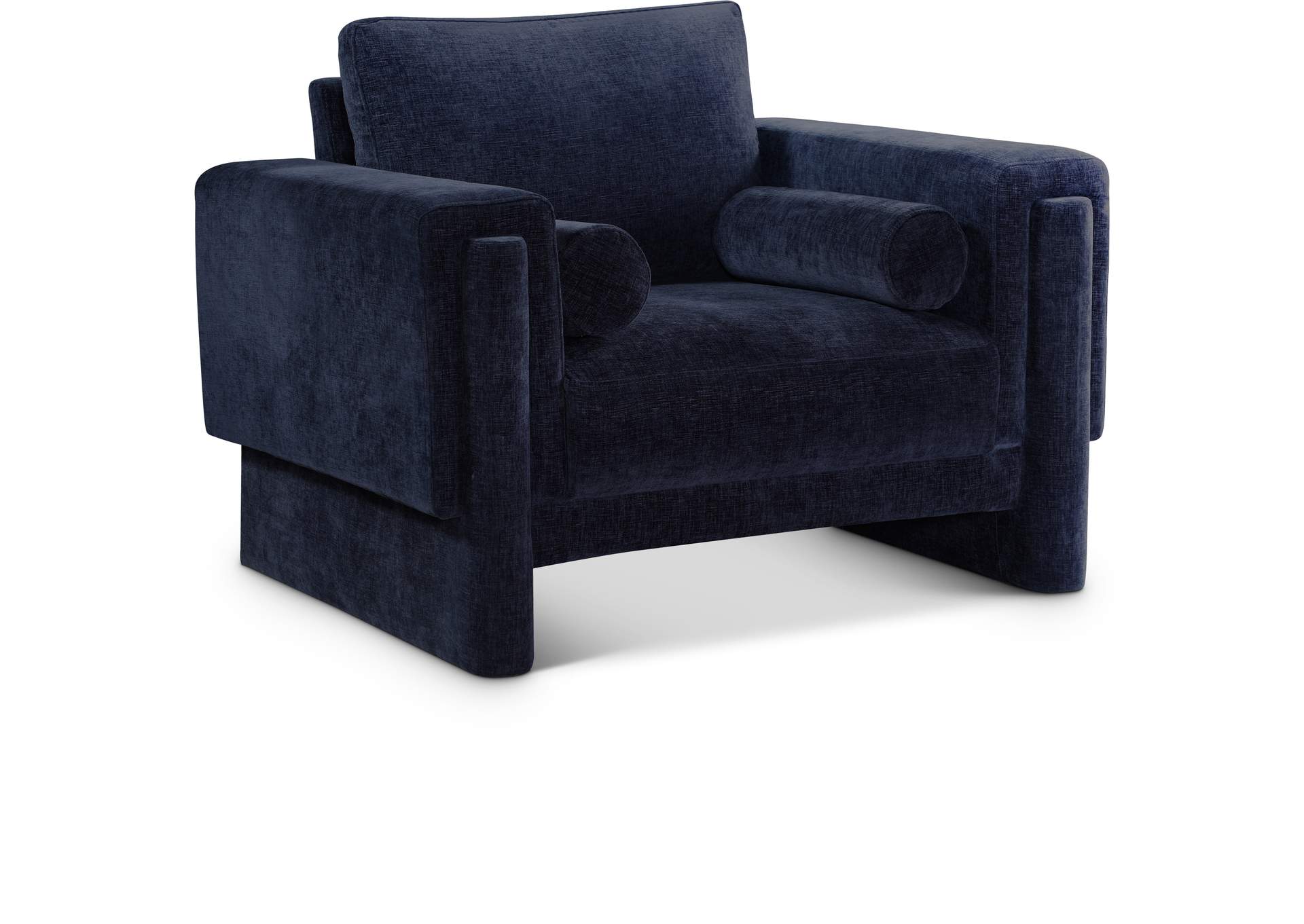 Madeline Navy Chenille Fabric Chair,Meridian Furniture