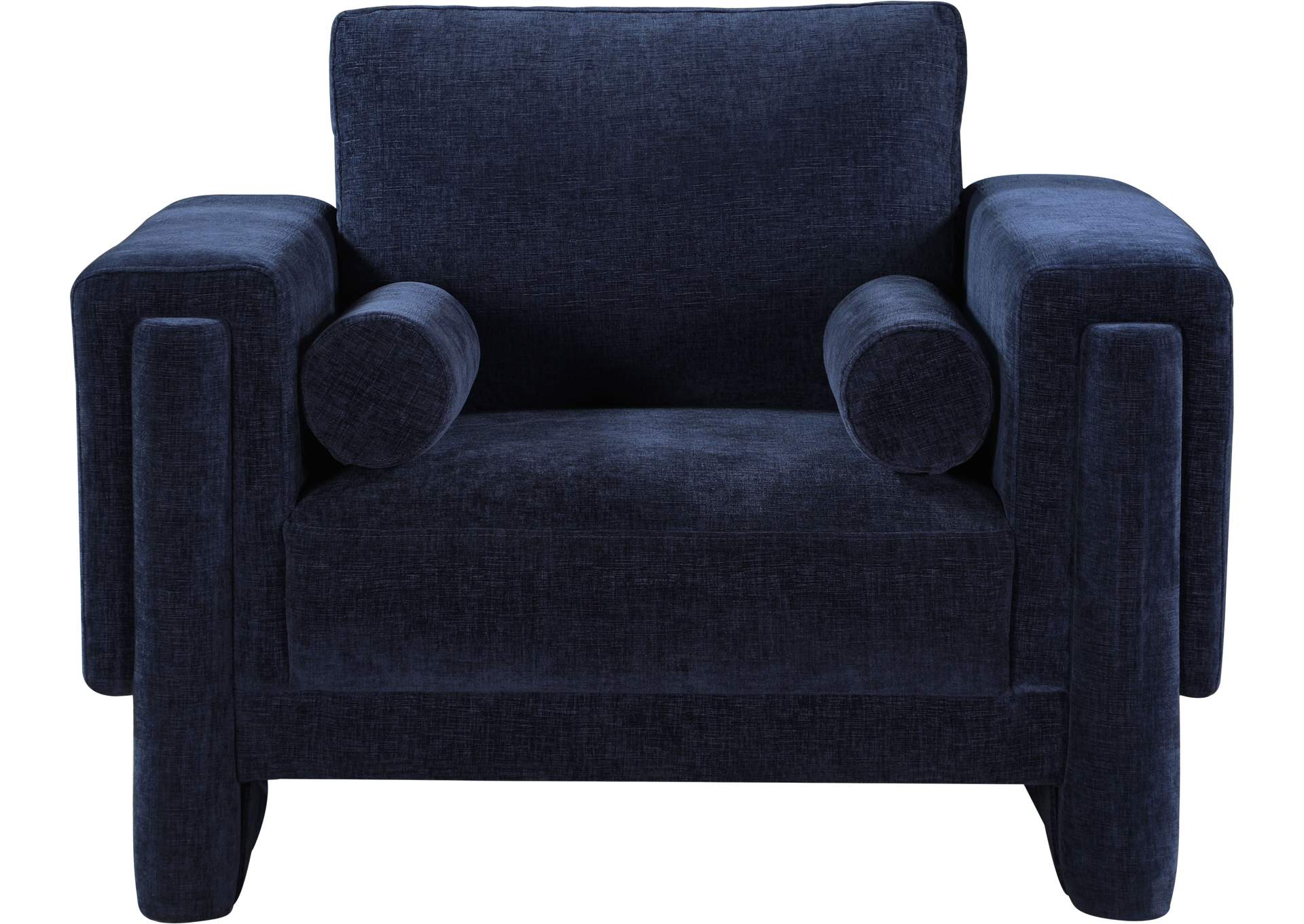 Madeline Navy Chenille Fabric Chair,Meridian Furniture