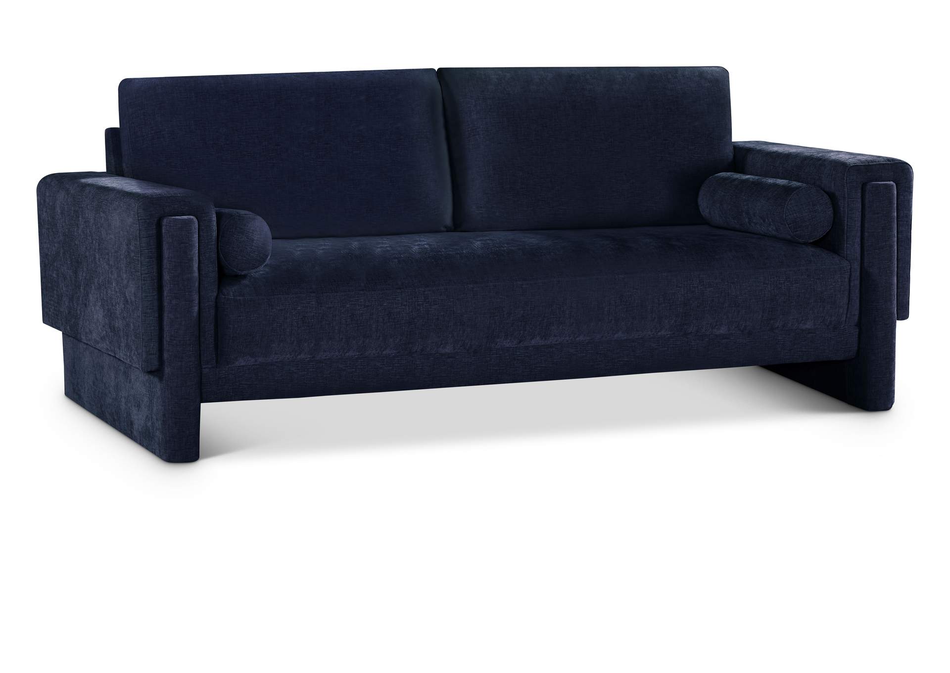 Madeline Navy Chenille Fabric Sofa,Meridian Furniture
