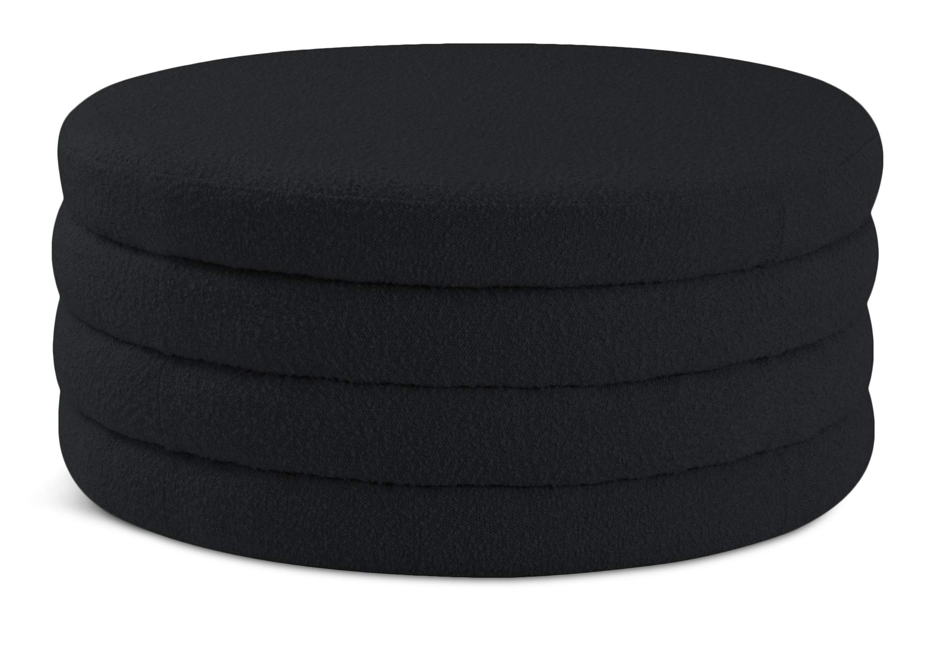 Aphia Black Boucle Fabric Ottoman - Coffee Table,Meridian Furniture