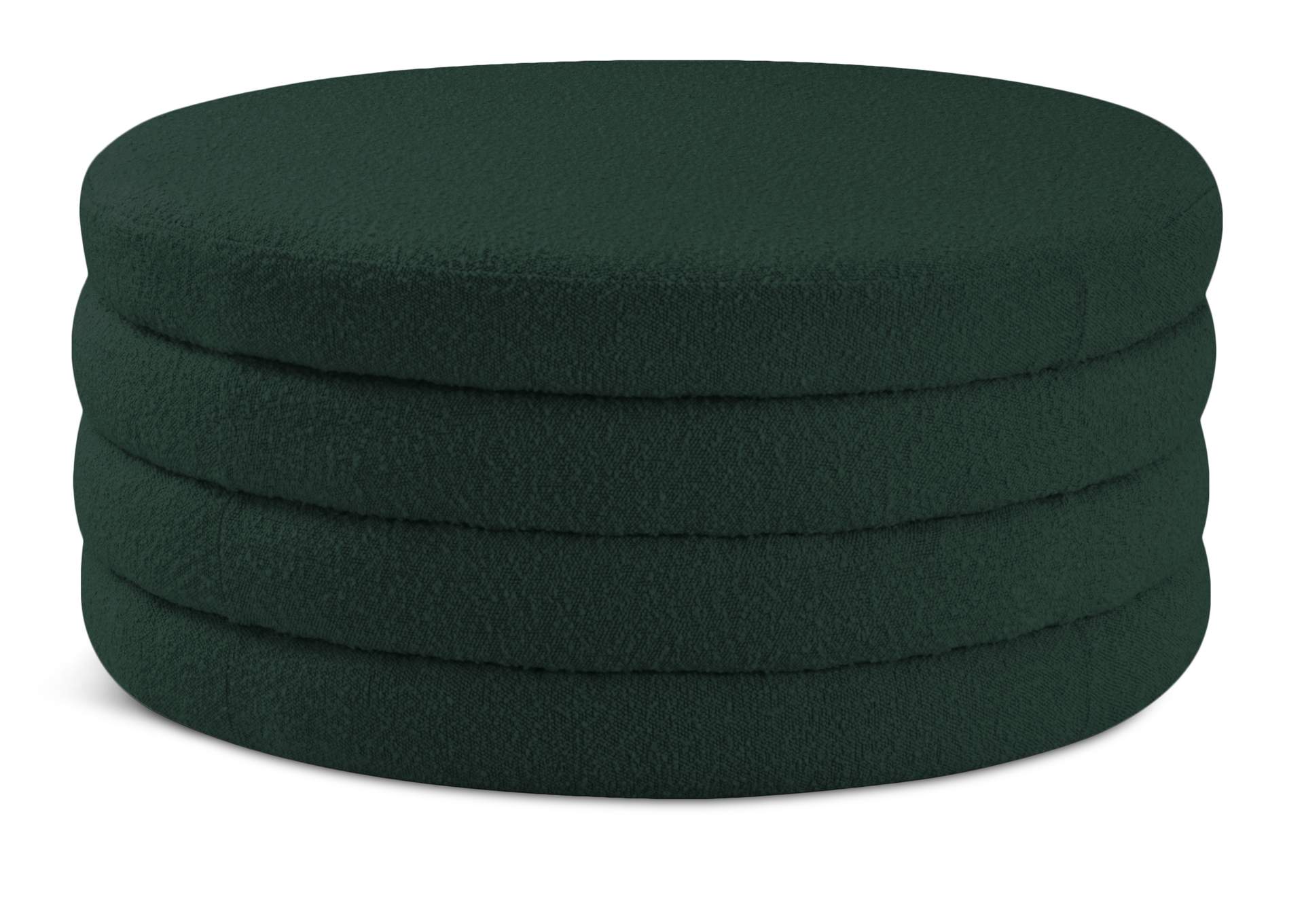 Aphia Green Boucle Fabric Ottoman - Coffee Table,Meridian Furniture