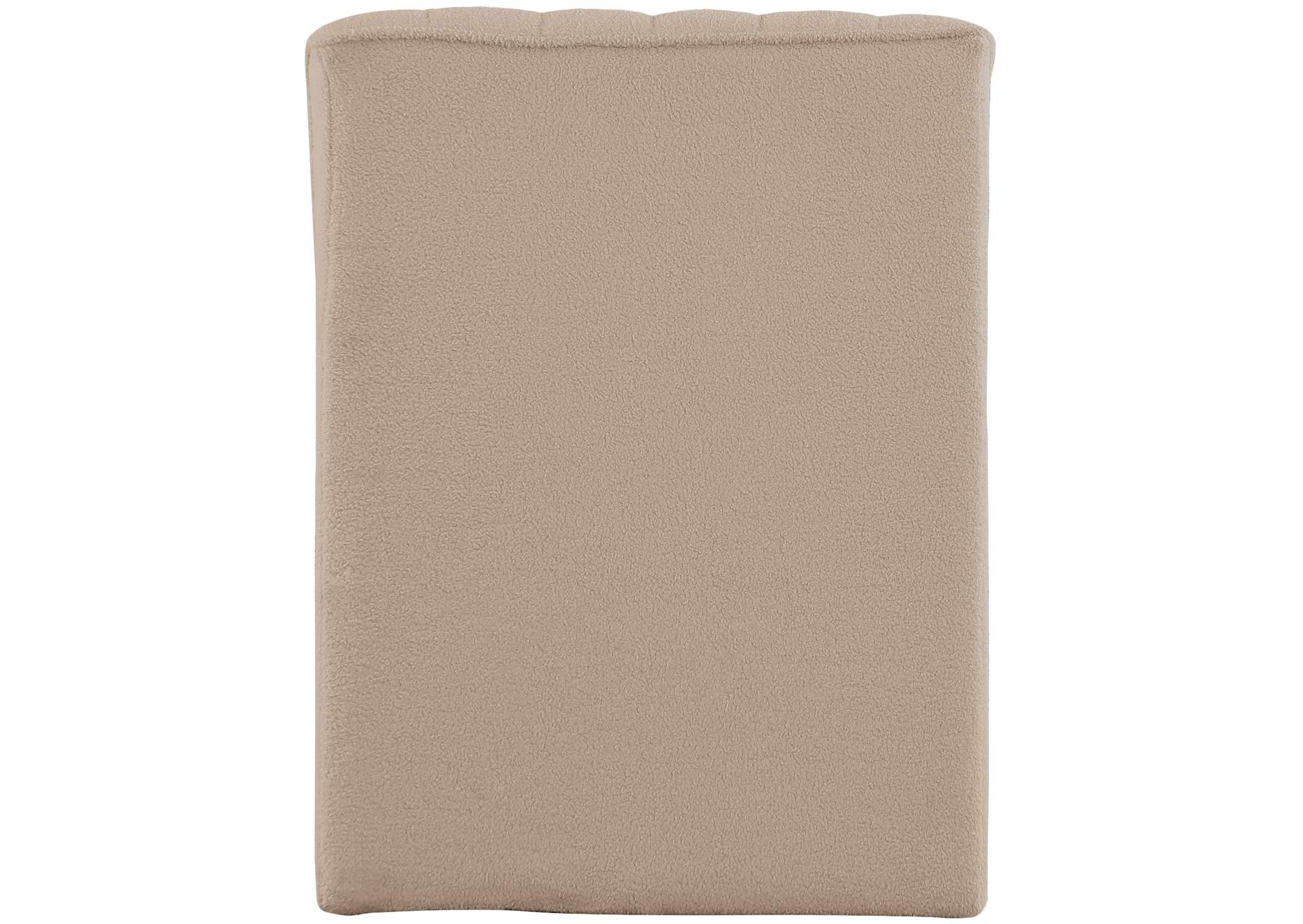 Orian Beige Teddy Fabric Chaise,Meridian Furniture