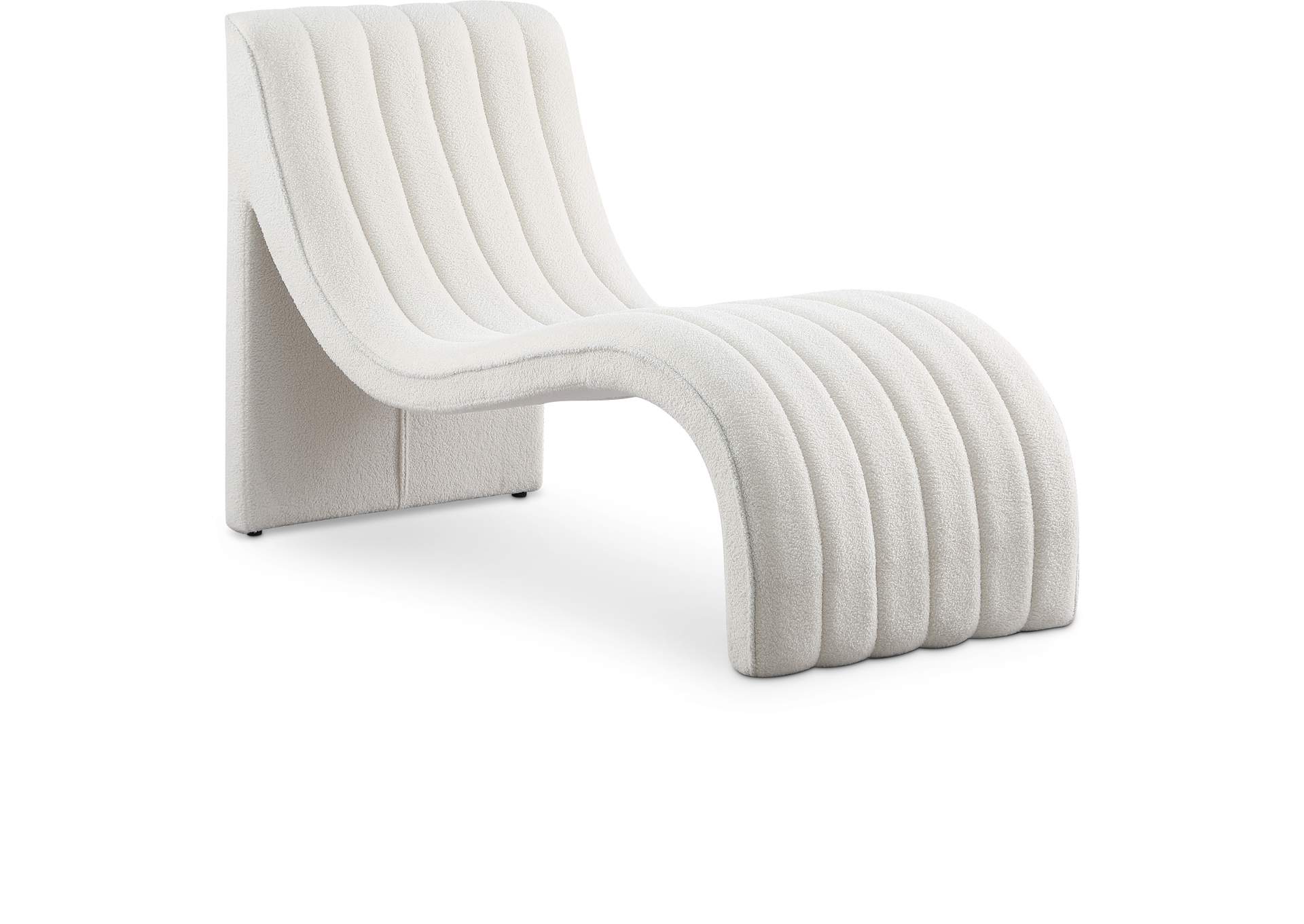 Orian Cream Teddy Fabric Chaise,Meridian Furniture