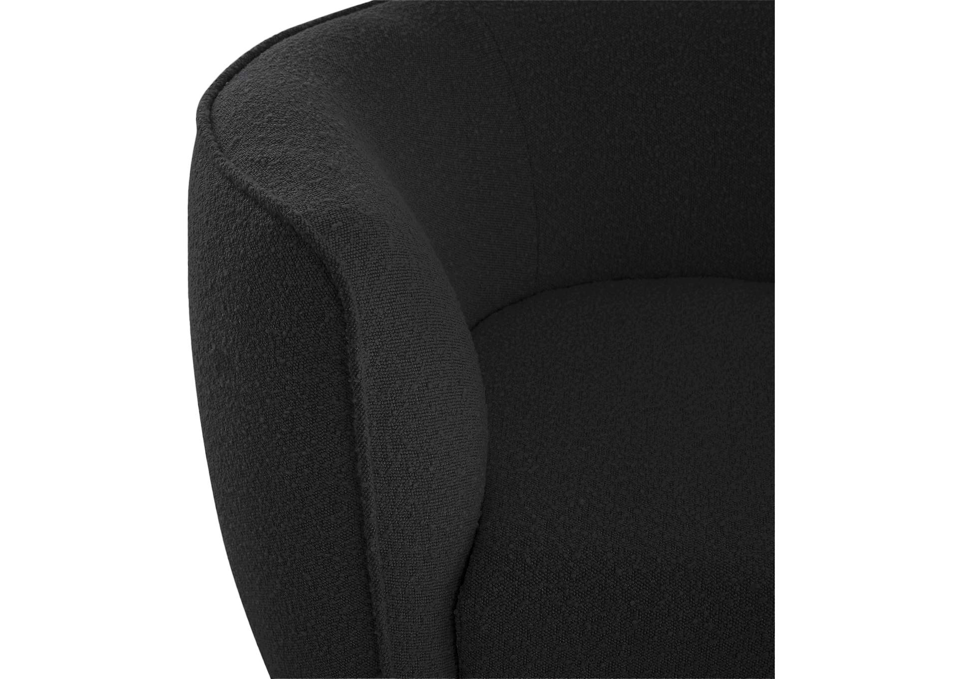 Hilton Black Fabric Chaise,Meridian Furniture