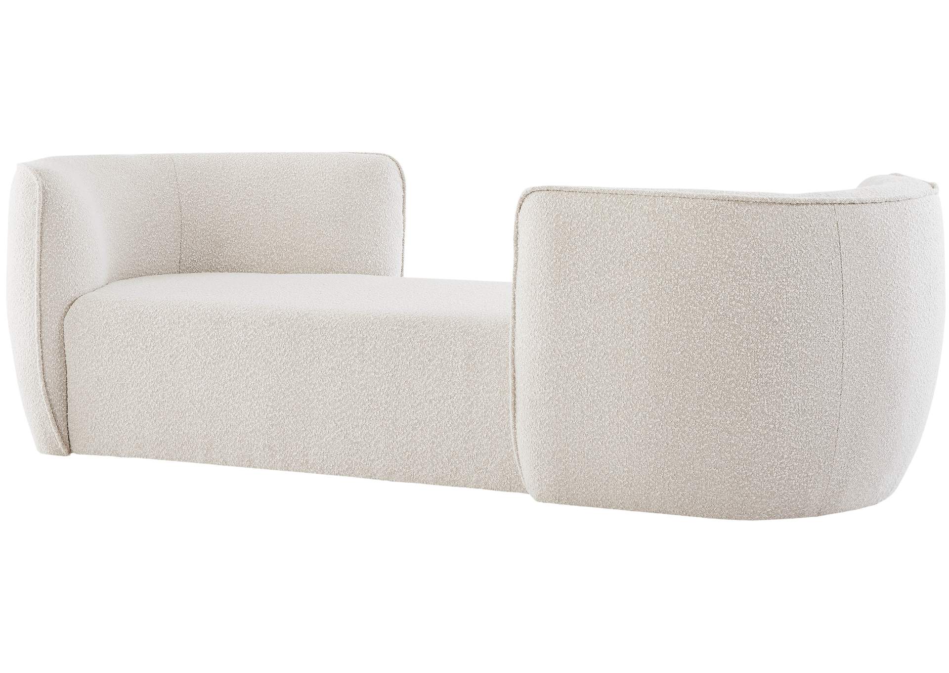 Hilton Cream Fabric Chaise,Meridian Furniture