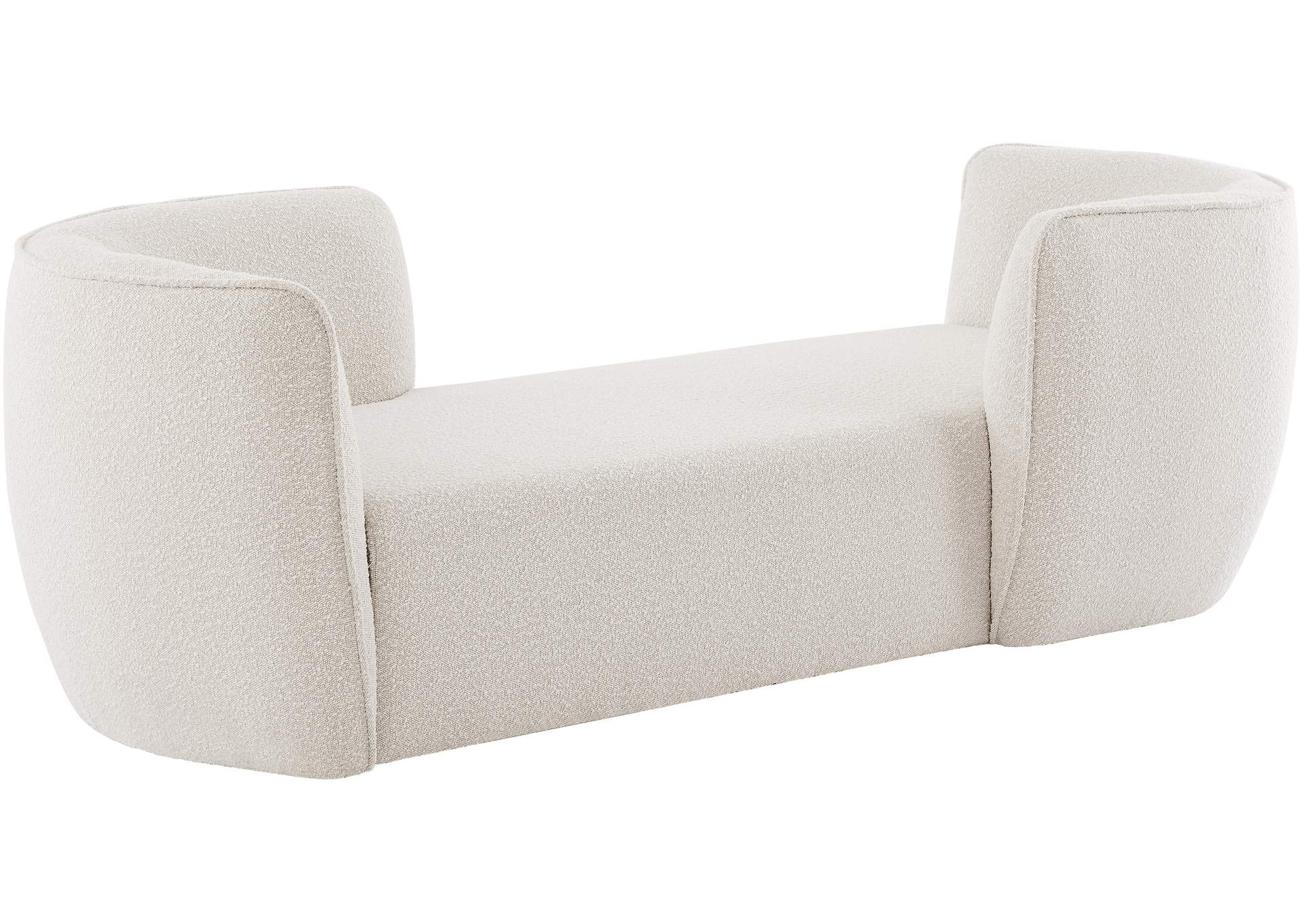 Hilton Cream Fabric Chaise,Meridian Furniture