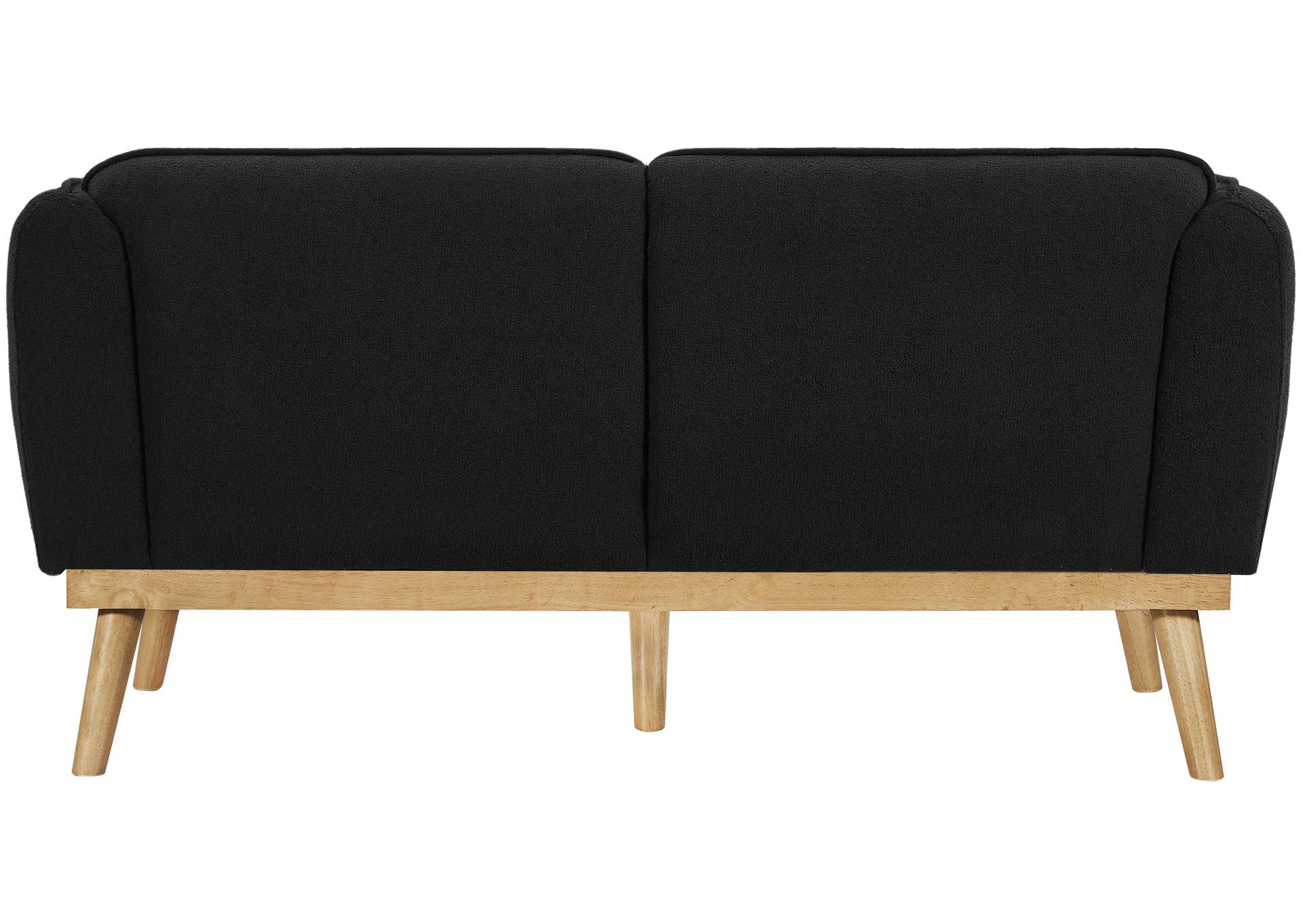 Nolita Black Boucle Fabric Loveseat,Meridian Furniture