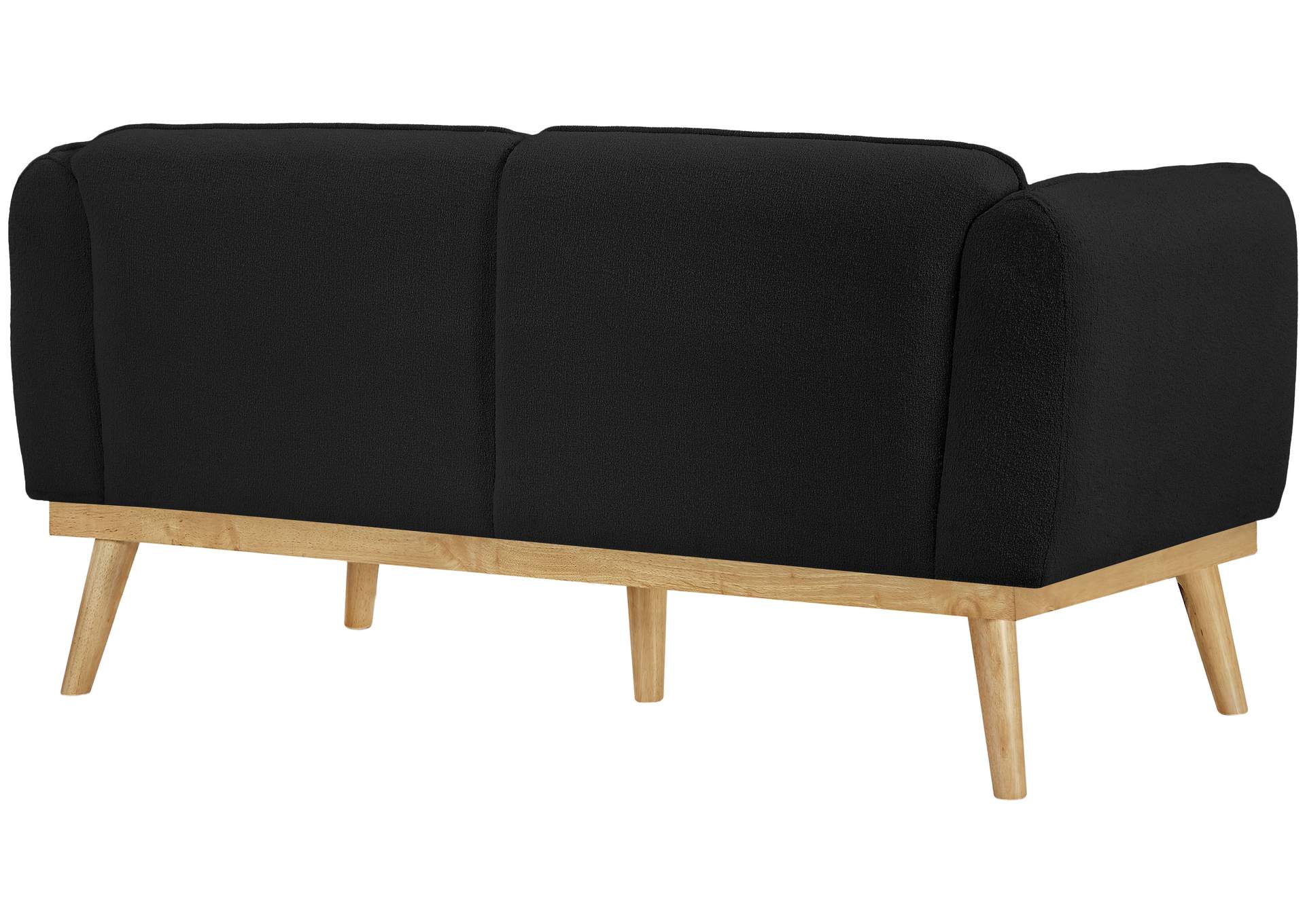 Nolita Black Boucle Fabric Loveseat,Meridian Furniture