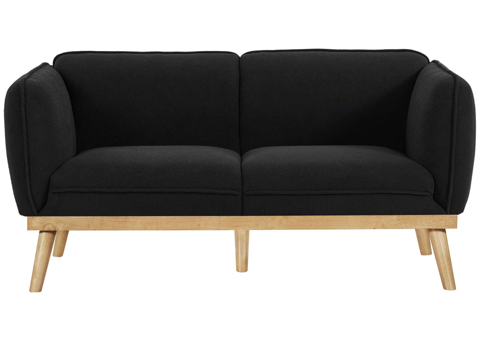 Nolita Black Boucle Fabric Loveseat,Meridian Furniture