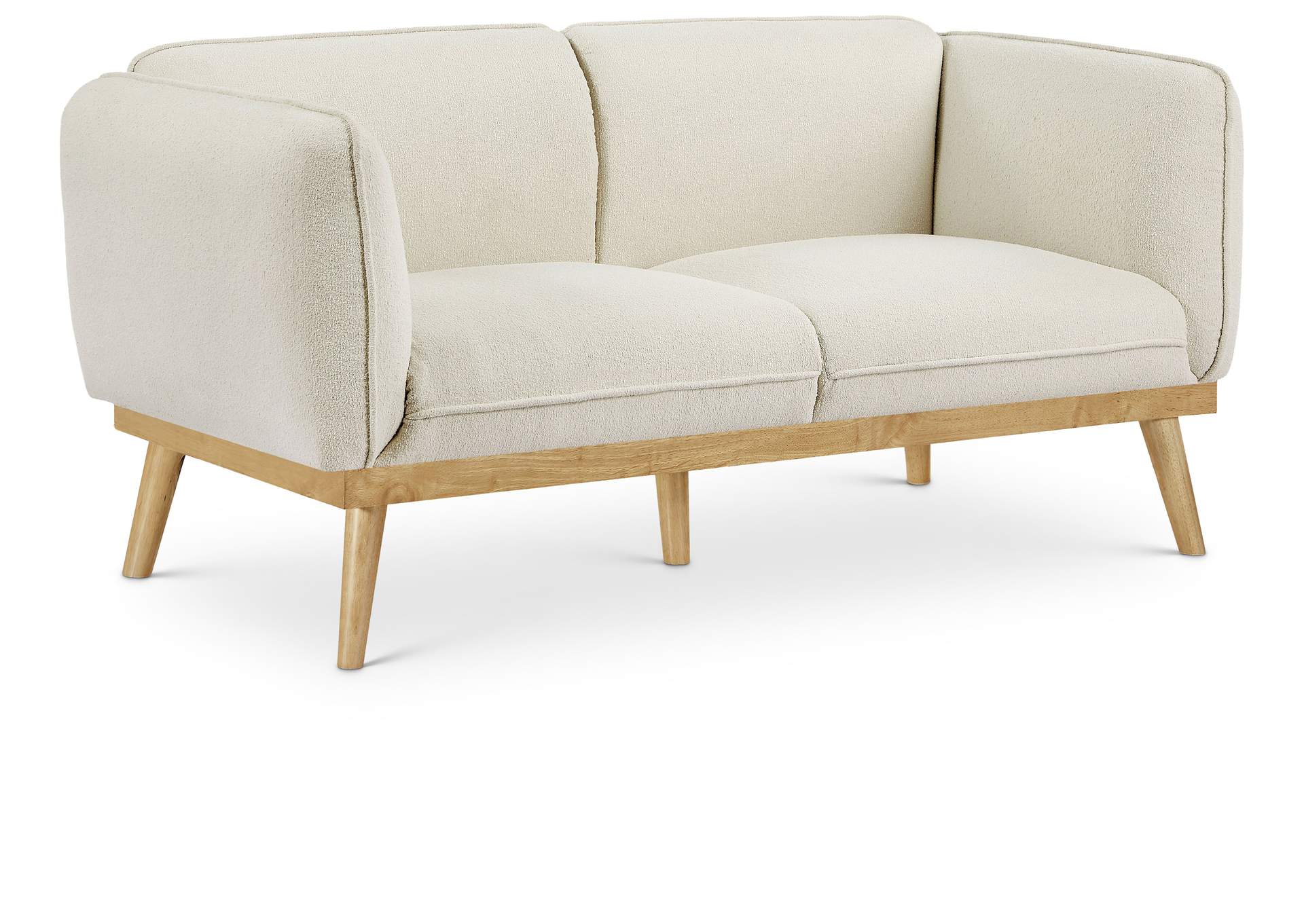 Nolita Cream Boucle Fabric Loveseat,Meridian Furniture