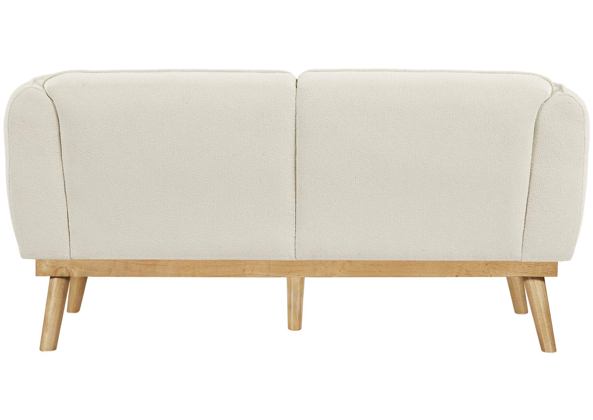 Nolita Cream Boucle Fabric Loveseat,Meridian Furniture
