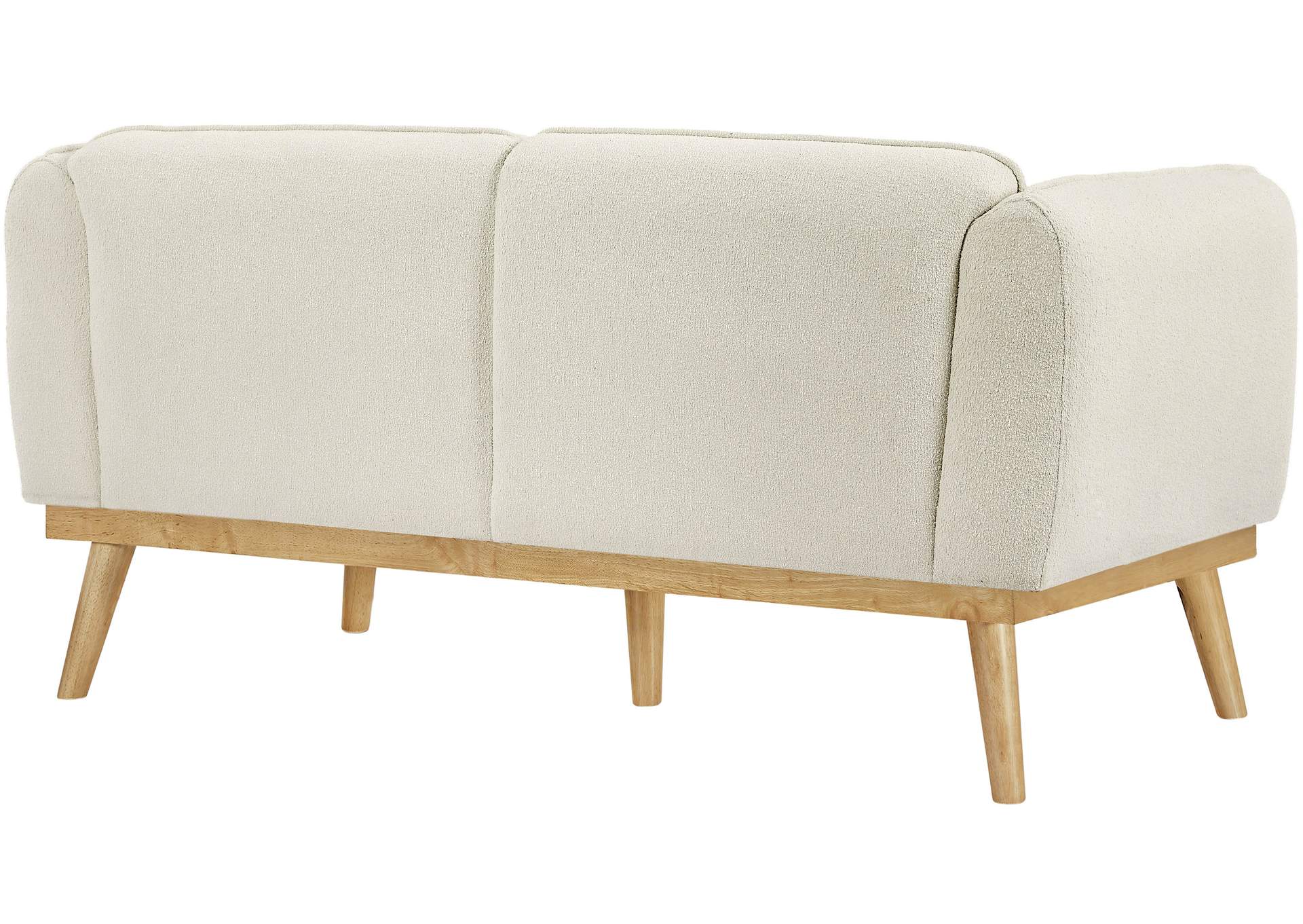 Nolita Cream Boucle Fabric Loveseat,Meridian Furniture