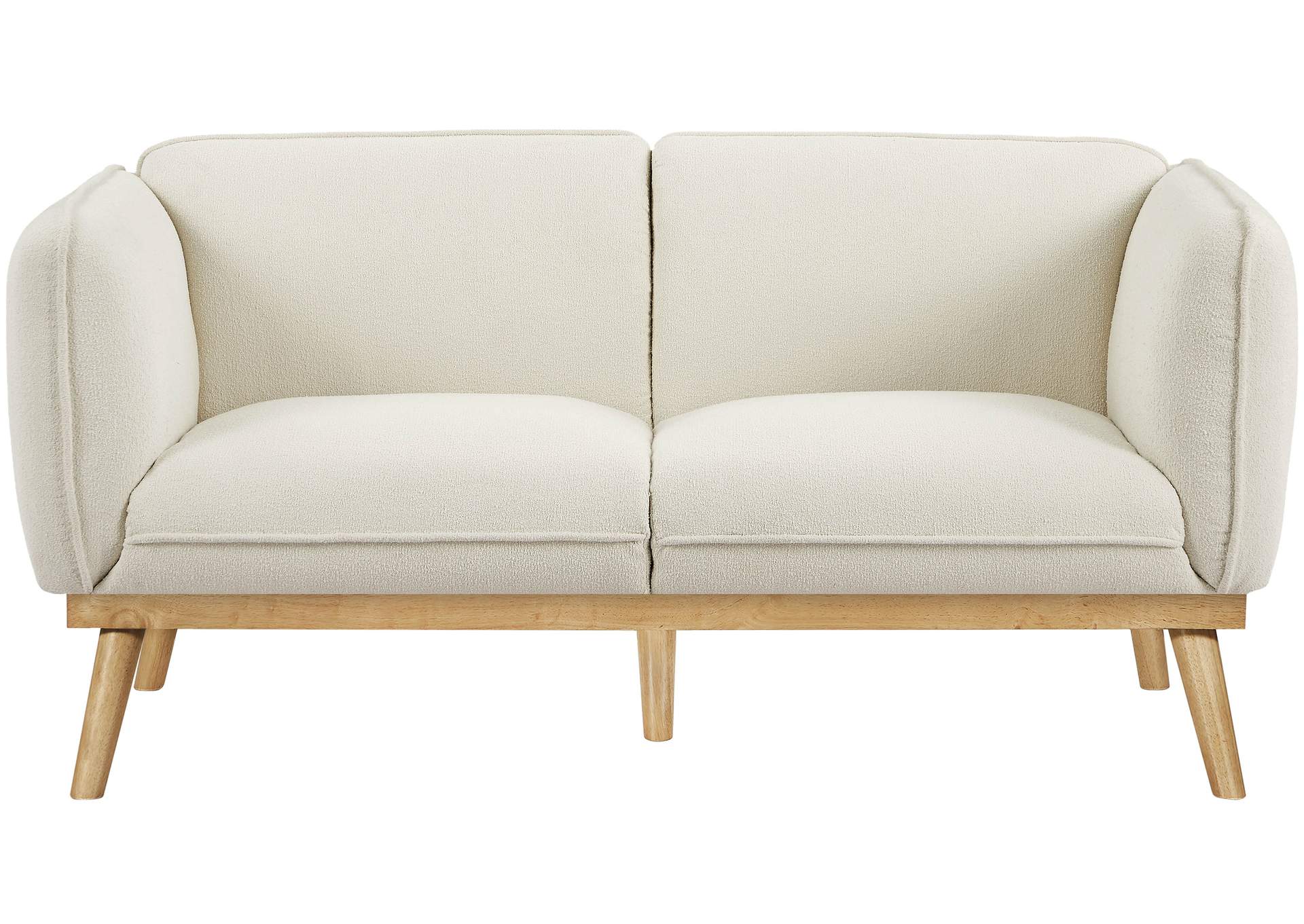 Nolita Cream Boucle Fabric Loveseat,Meridian Furniture