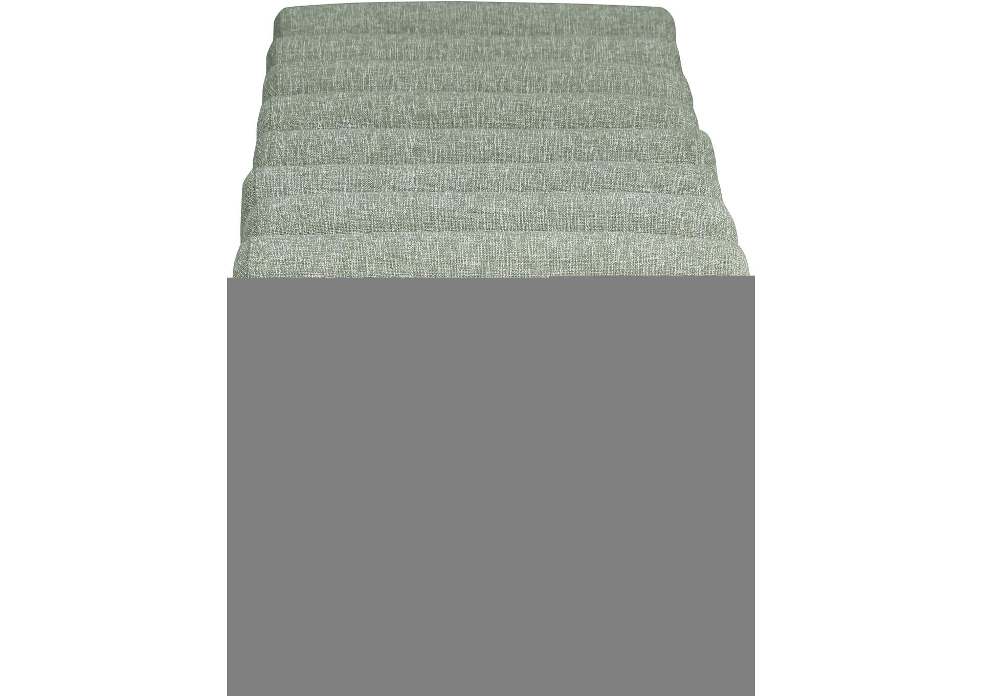 Akeela Green Linen Textured Fabric Bench,Meridian Furniture