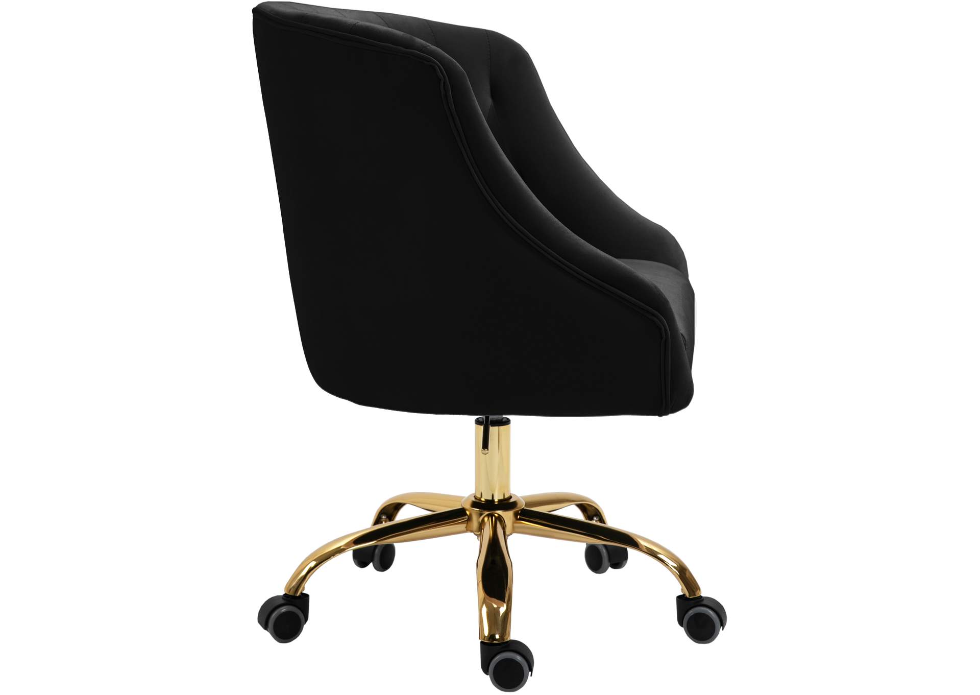 Arden Black Velvet Office Chair,Meridian Furniture