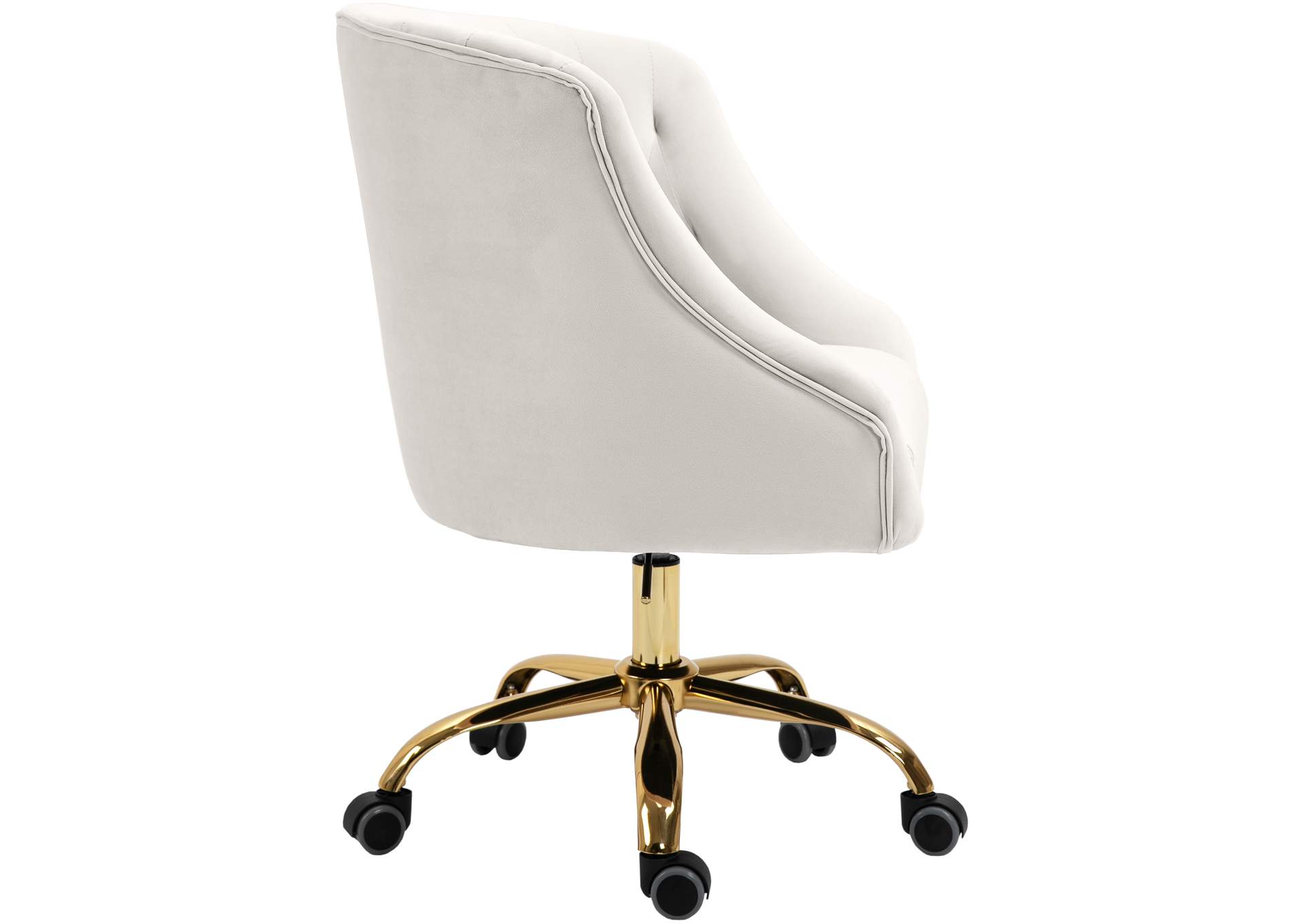Arden Cream Velvet Office Chair,Meridian Furniture