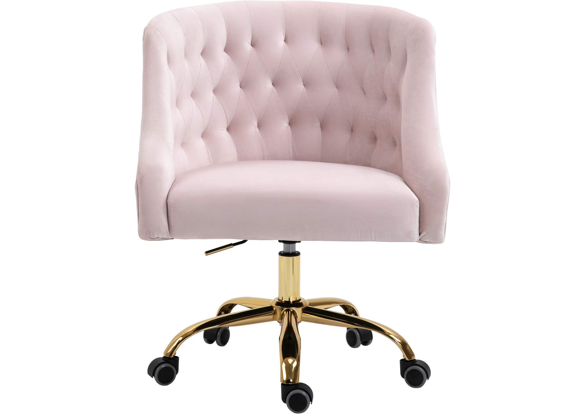 Arden Pink Velvet Office Chair Dream Decor - Furniture