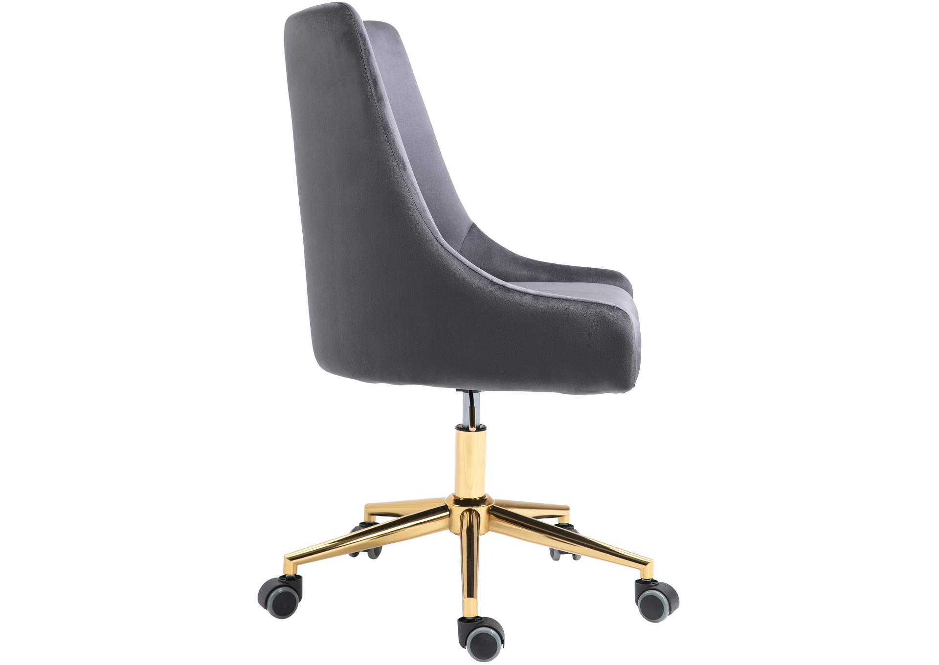Karina Grey Velvet Office Chair,Meridian Furniture