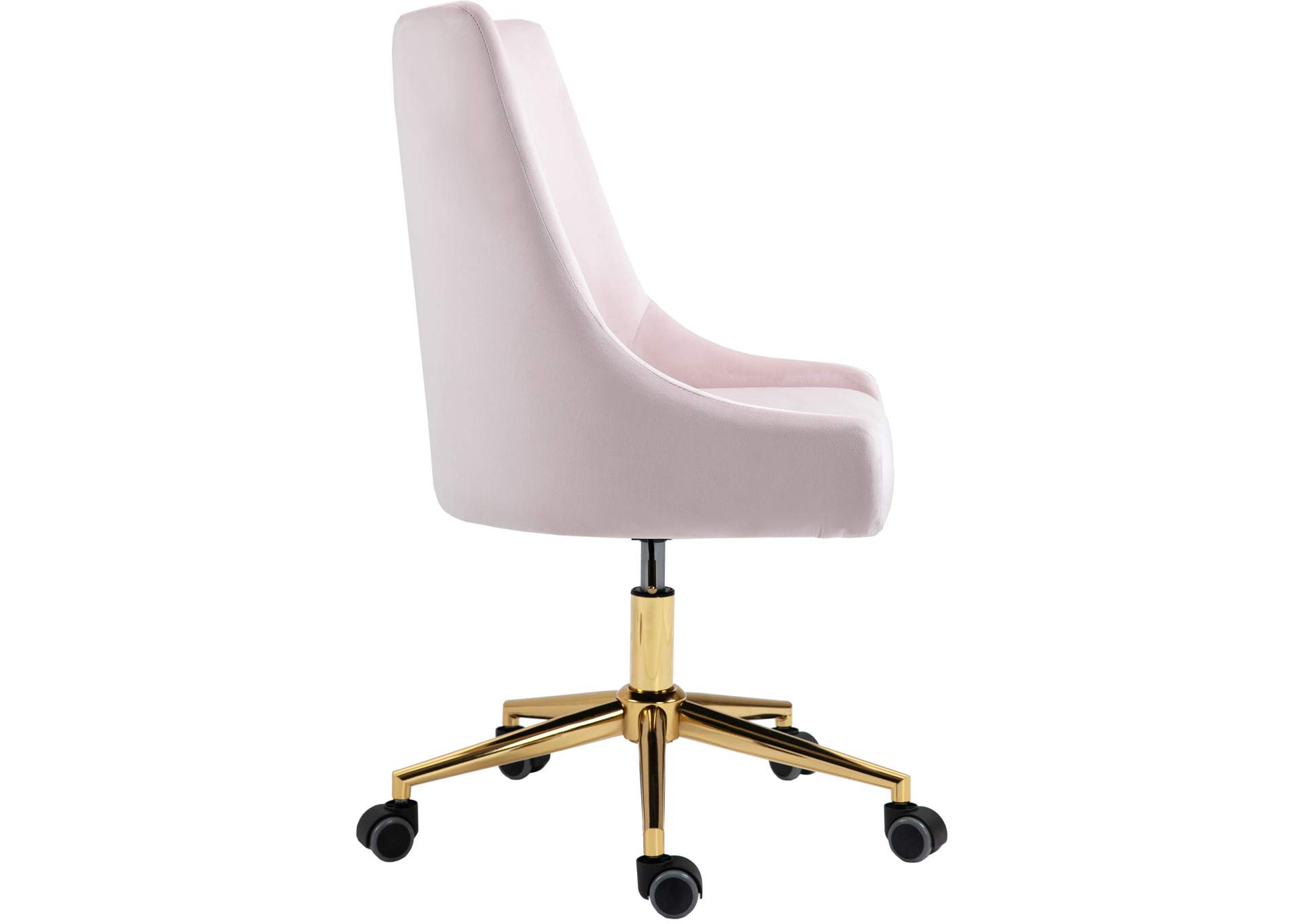 Karina Pink Velvet Office Chair,Meridian Furniture