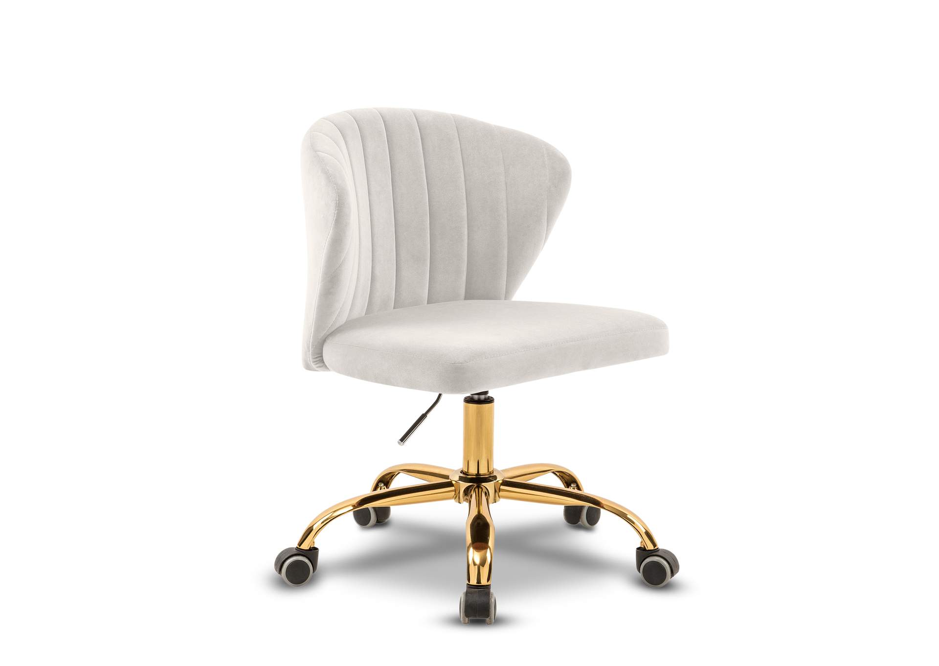 Finley Cream Velvet Office Chair,Meridian Furniture
