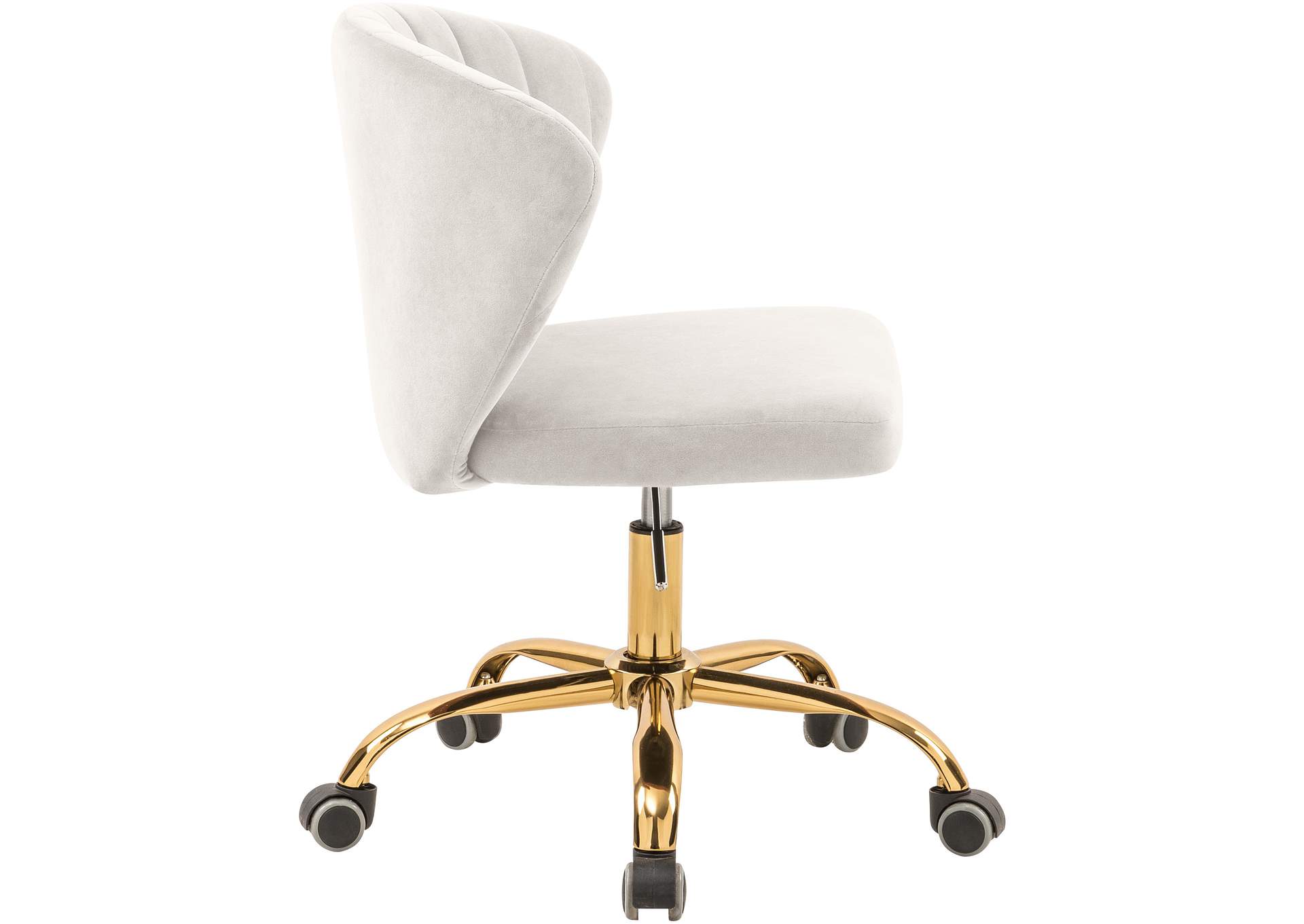 Finley Cream Velvet Office Chair,Meridian Furniture