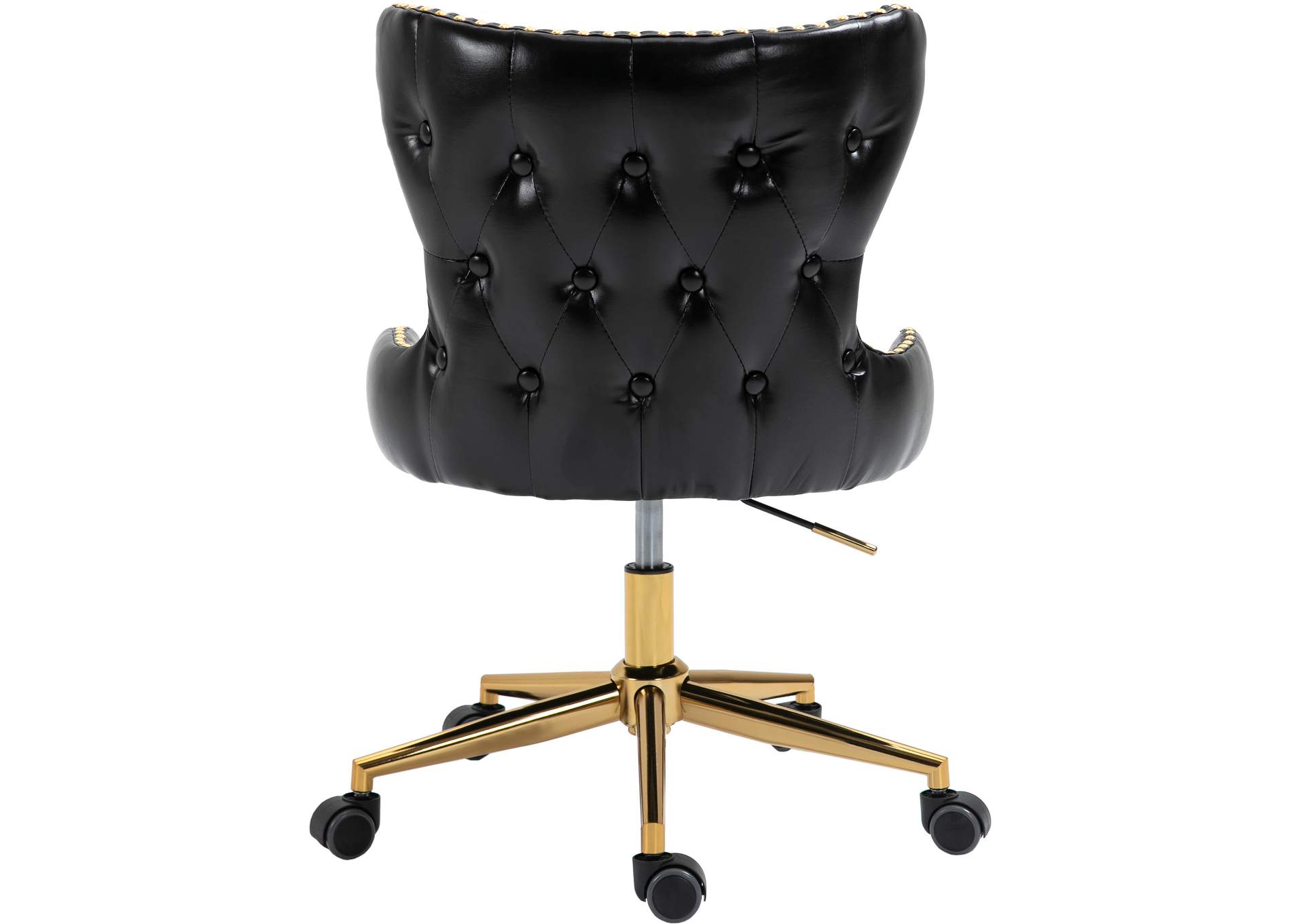 Hendrix Black Faux Leather Office Chair,Meridian Furniture