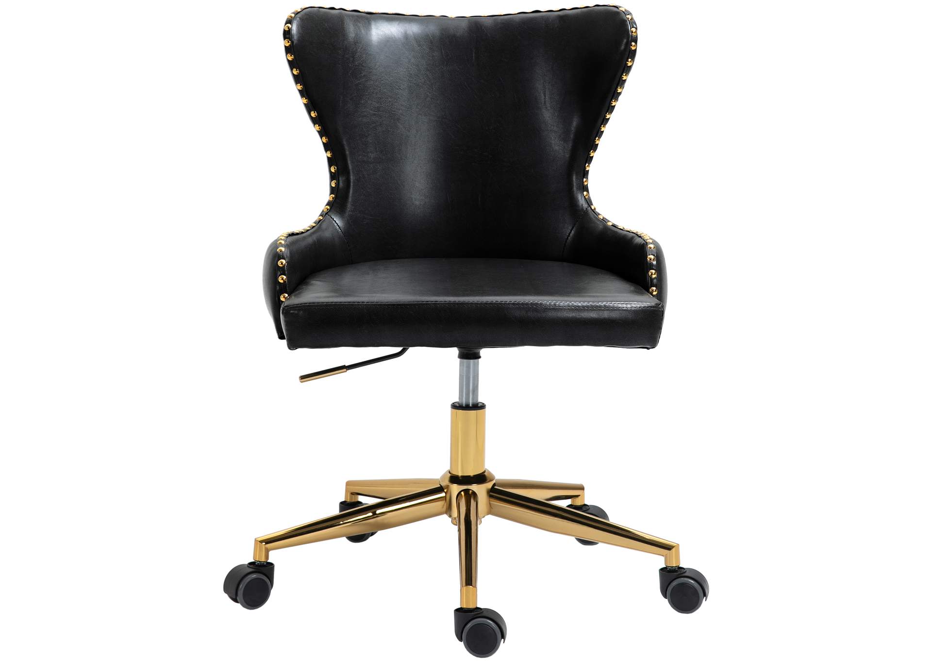 Hendrix Black Faux Leather Office Chair,Meridian Furniture