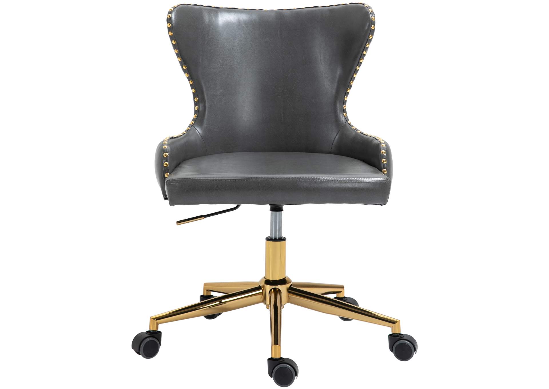 Hendrix Grey Faux Leather Office Chair,Meridian Furniture