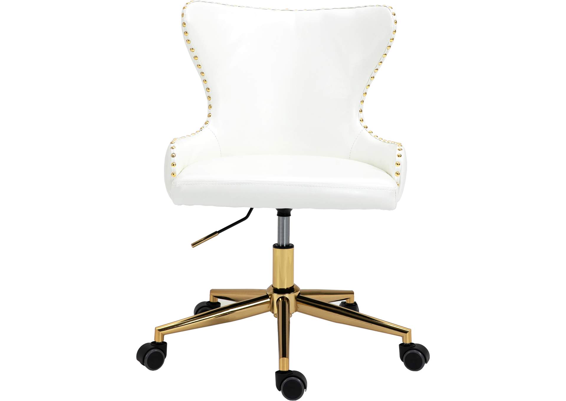 Hendrix White Faux Leather Office Chair,Meridian Furniture