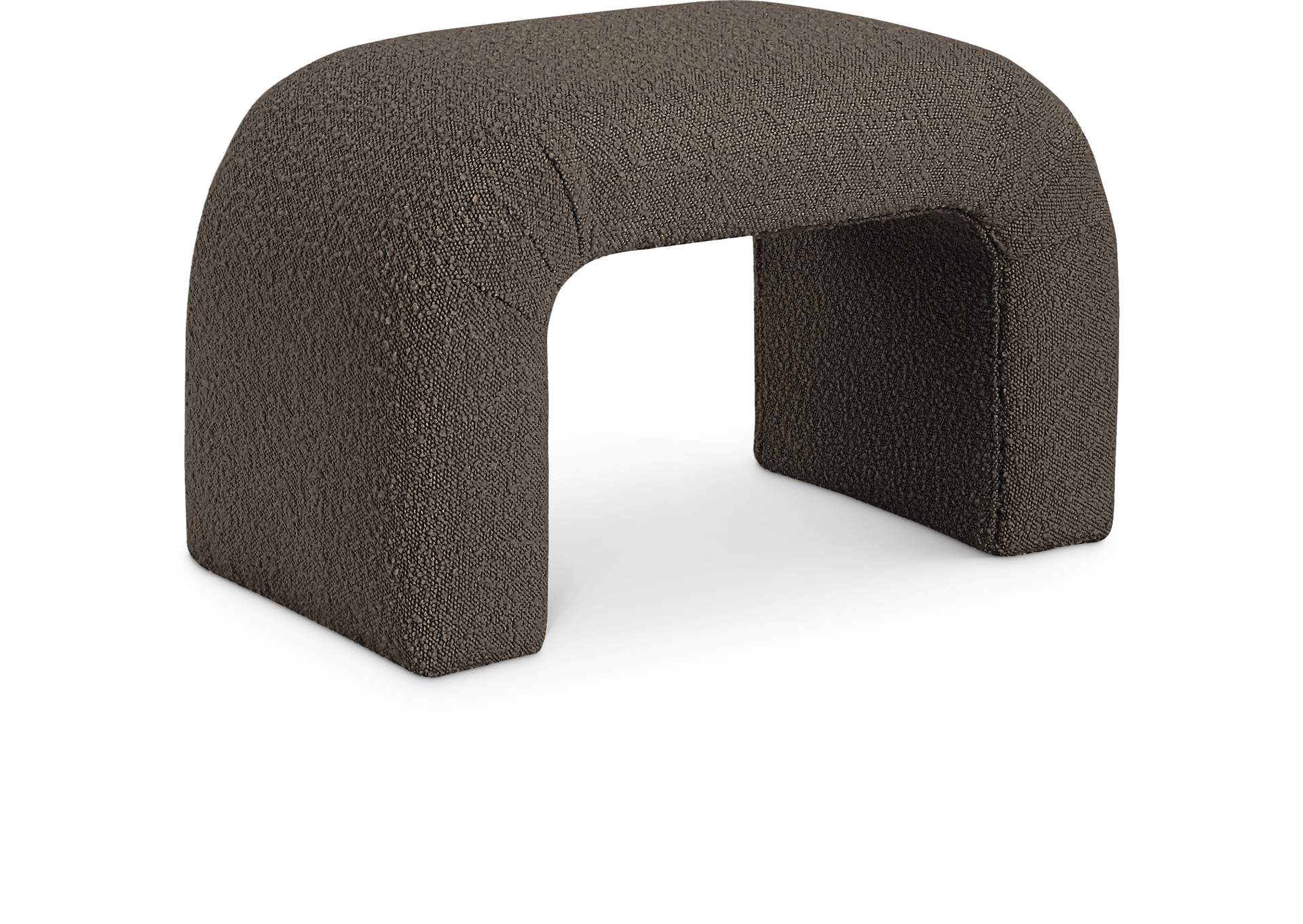 Niagara Brown Boucle Fabric Bench,Meridian Furniture