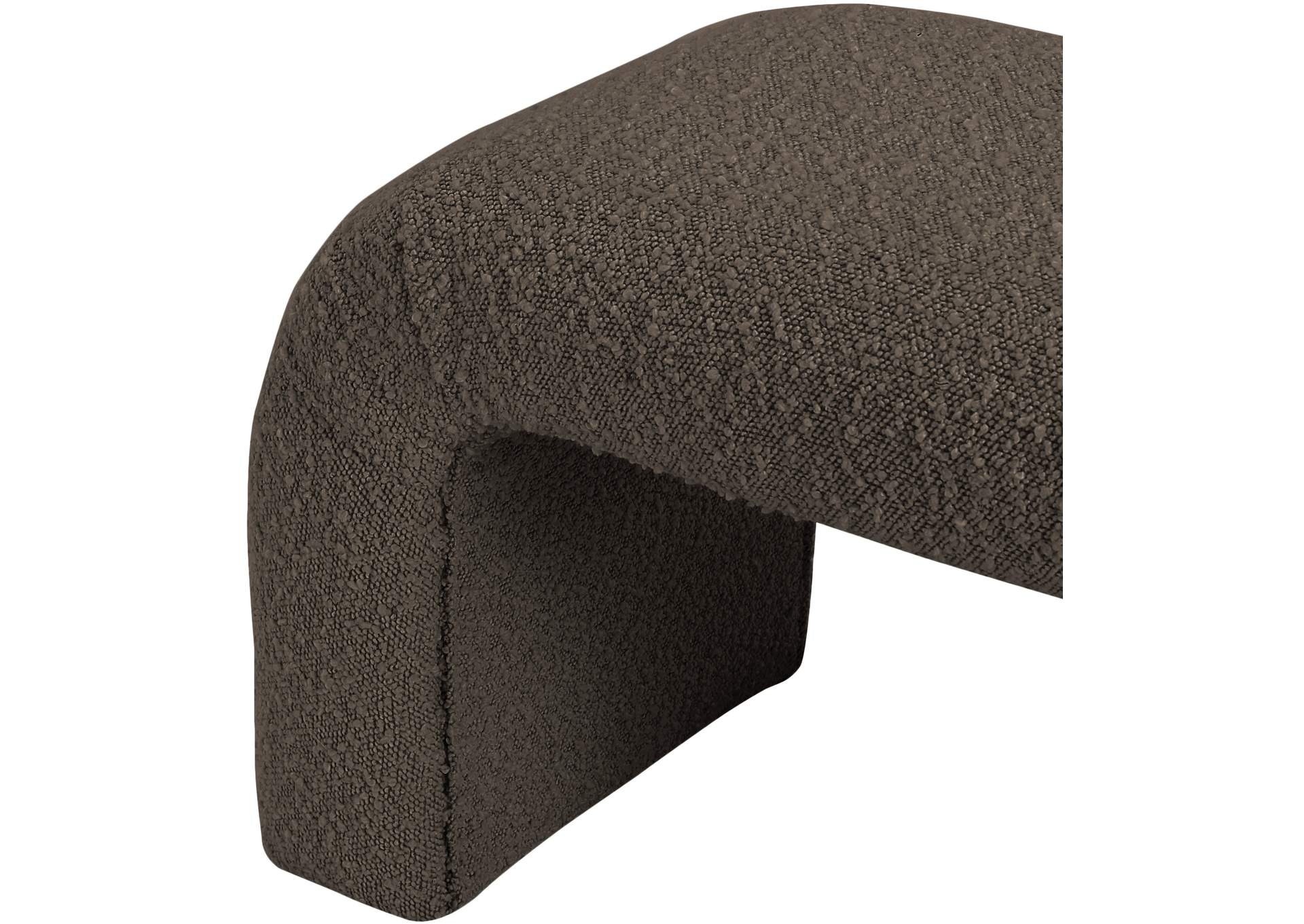 Niagara Brown Boucle Fabric Bench,Meridian Furniture