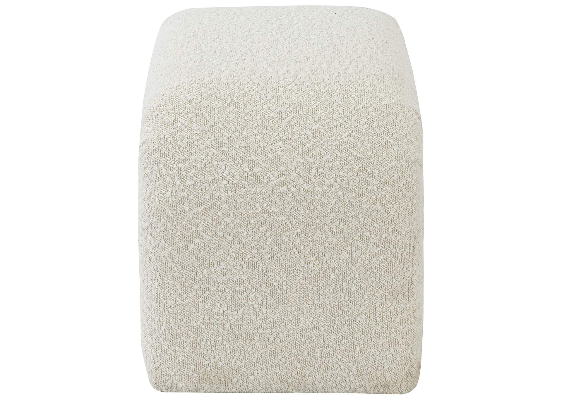 Niagara Cream Boucle Fabric Bench,Meridian Furniture