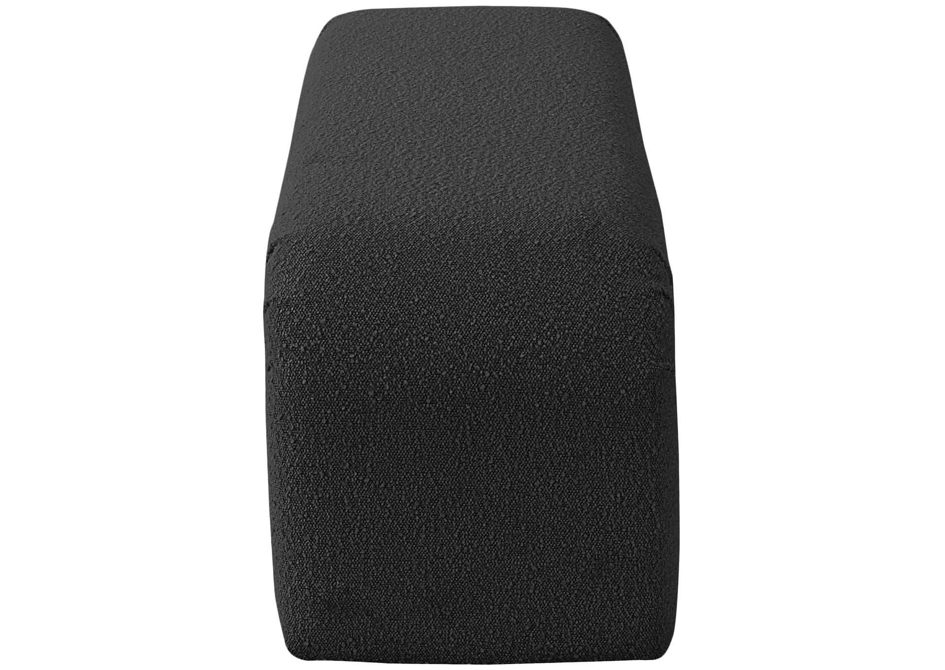 Niagara Black Boucle Fabric Bench,Meridian Furniture