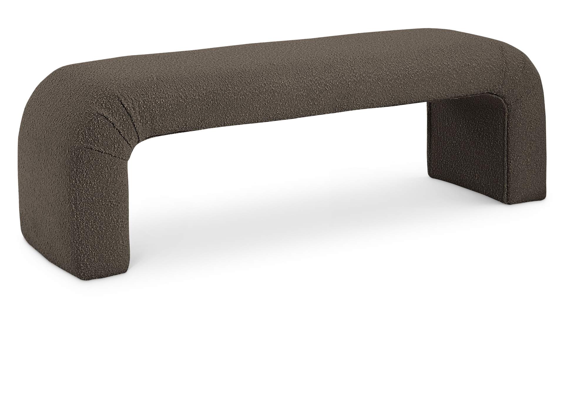 Niagara Brown Boucle Fabric Bench,Meridian Furniture