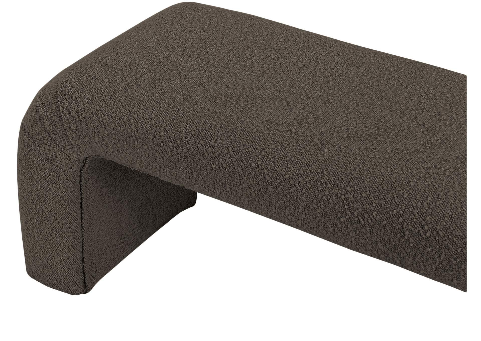 Niagara Brown Boucle Fabric Bench,Meridian Furniture