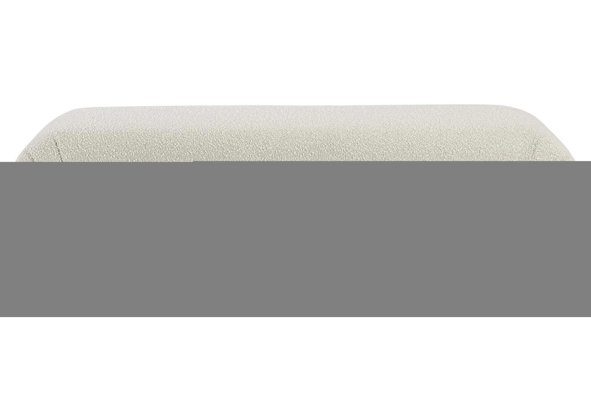 Niagara Cream Boucle Fabric Bench,Meridian Furniture