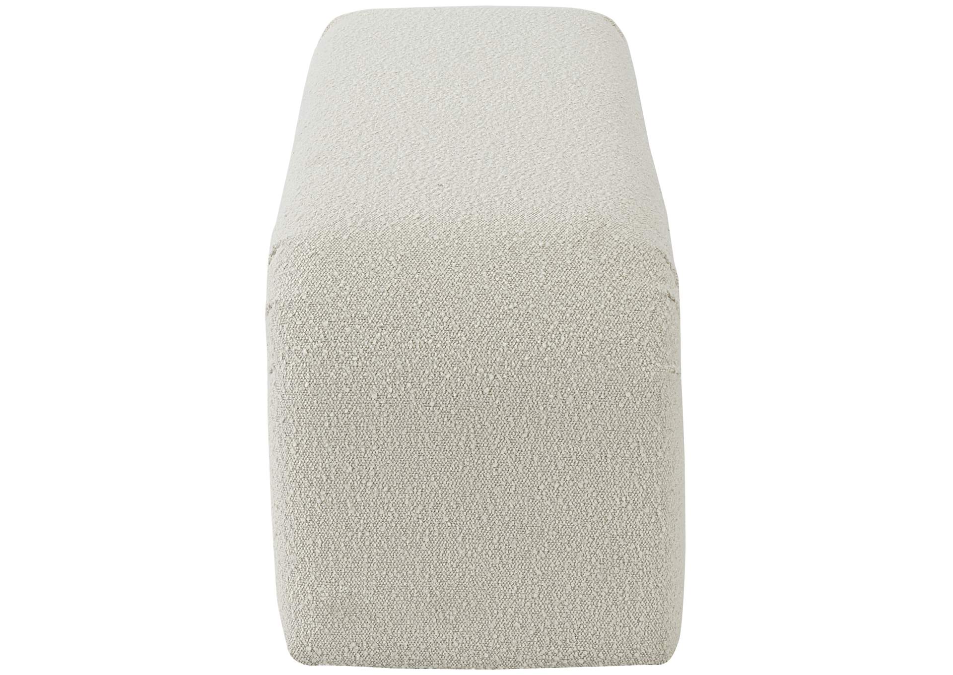 Niagara Cream Boucle Fabric Bench,Meridian Furniture