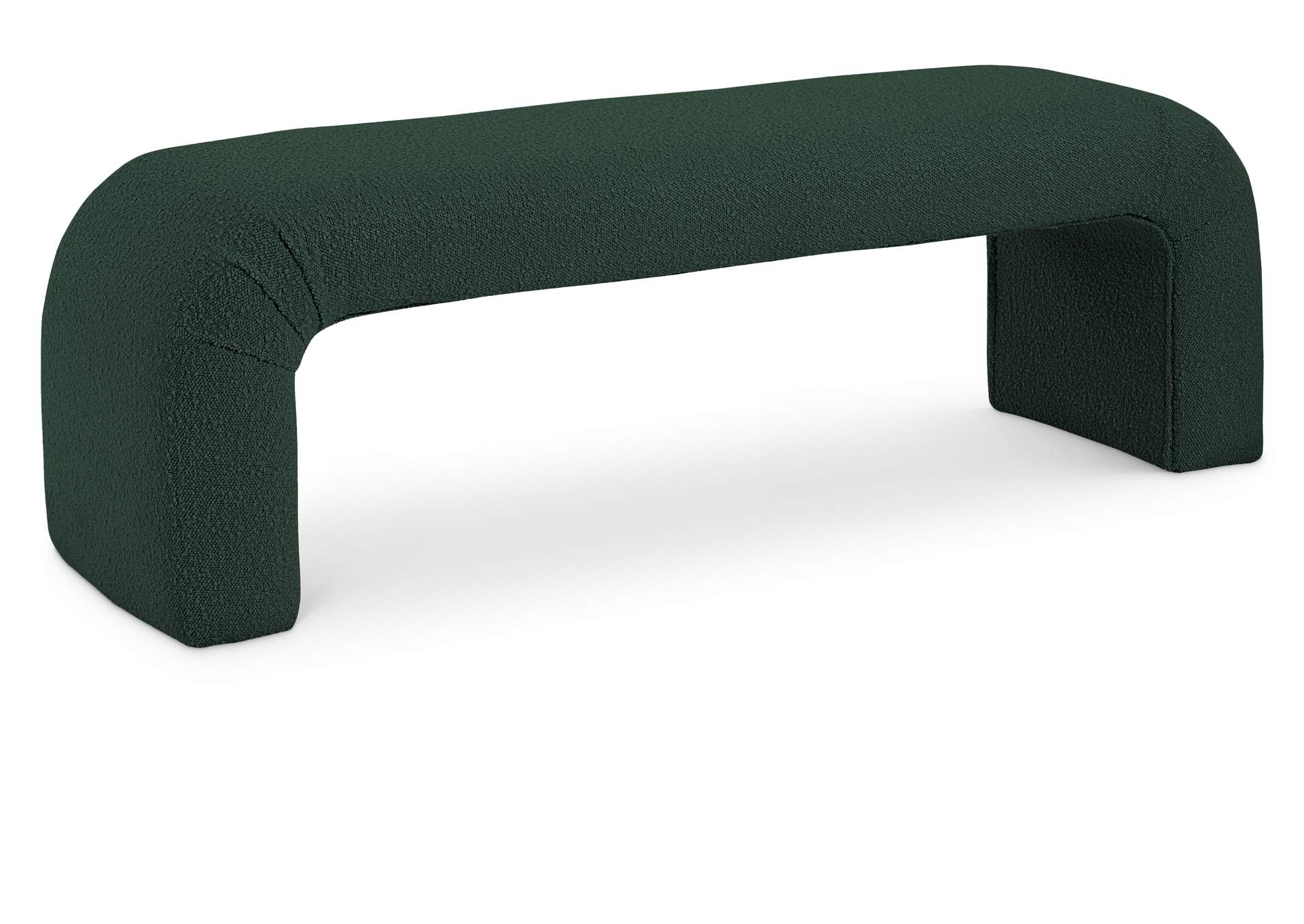 Niagara Green Boucle Fabric Bench,Meridian Furniture