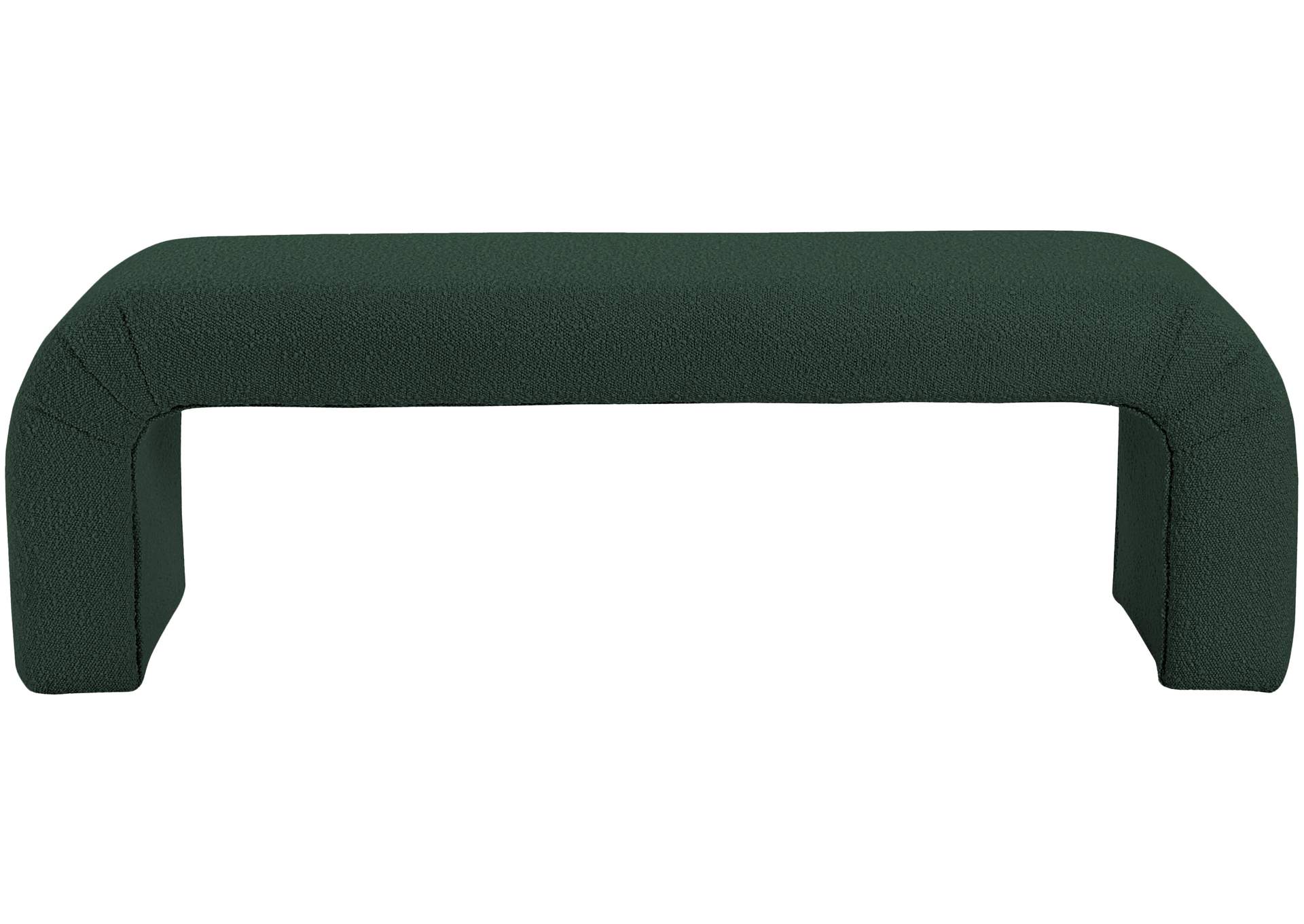 Niagara Green Boucle Fabric Bench,Meridian Furniture