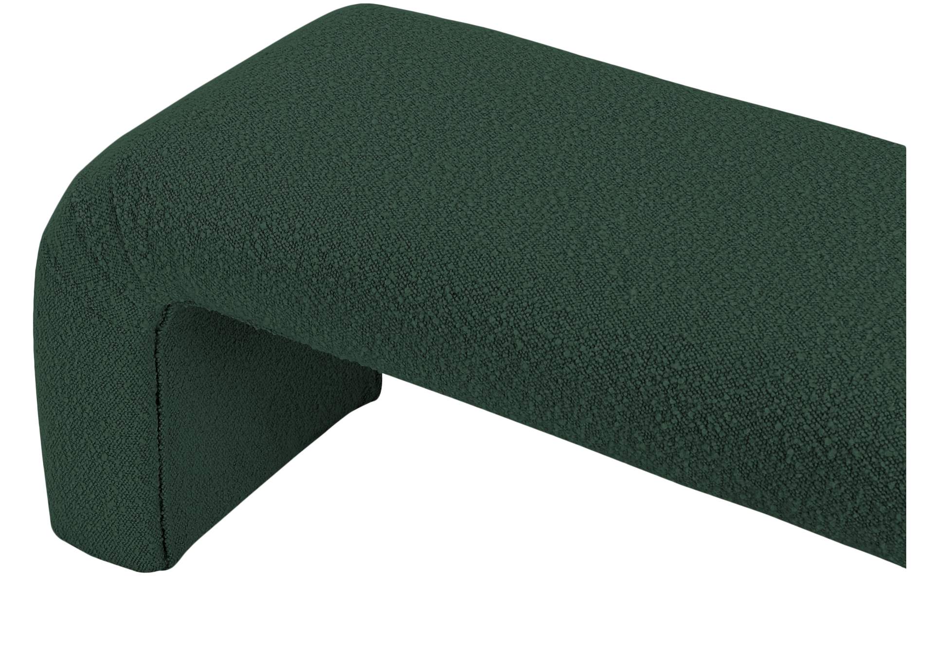 Niagara Green Boucle Fabric Bench,Meridian Furniture