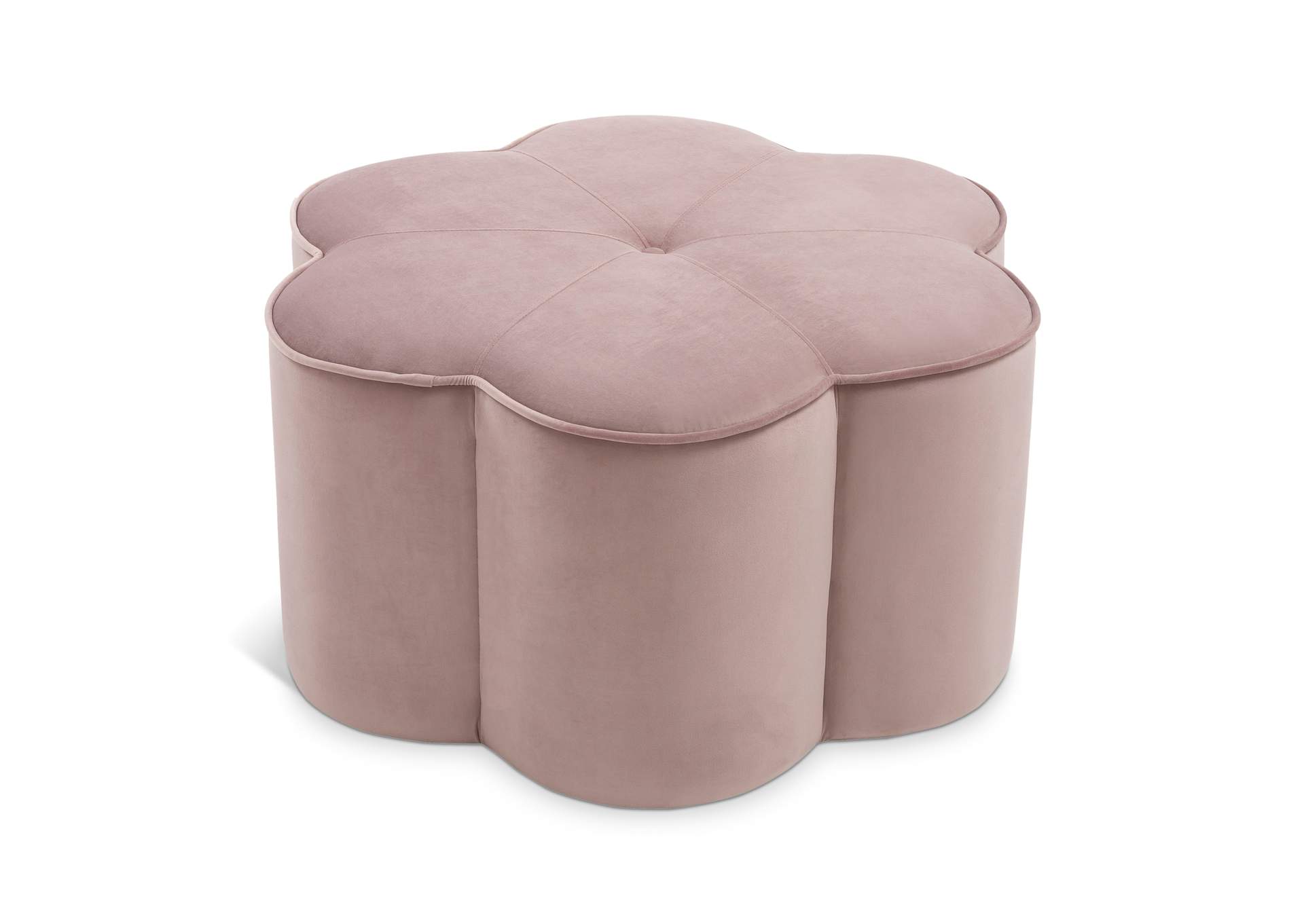 Daisy Pink Velvet Ottoman,Meridian Furniture