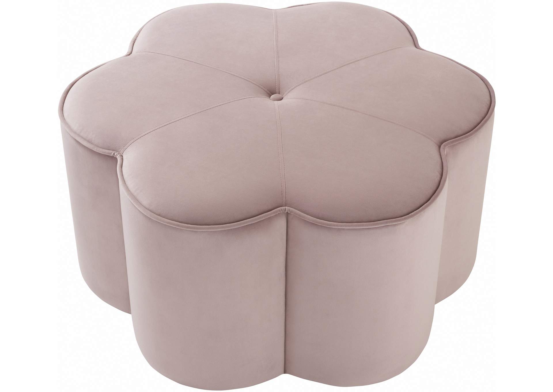 Daisy Pink Velvet Ottoman,Meridian Furniture