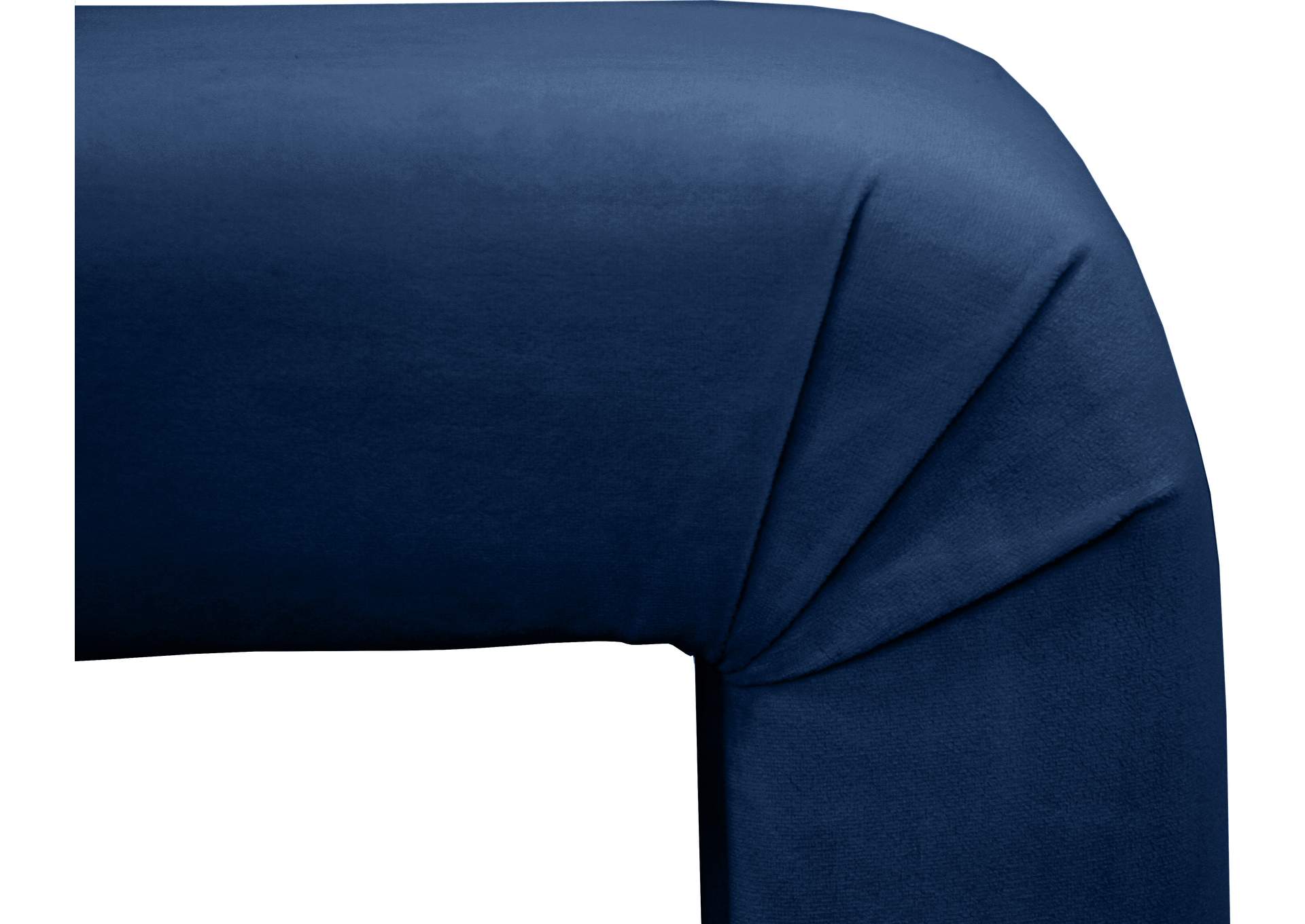 Minimalist Navy Velvet Bench,Meridian Furniture