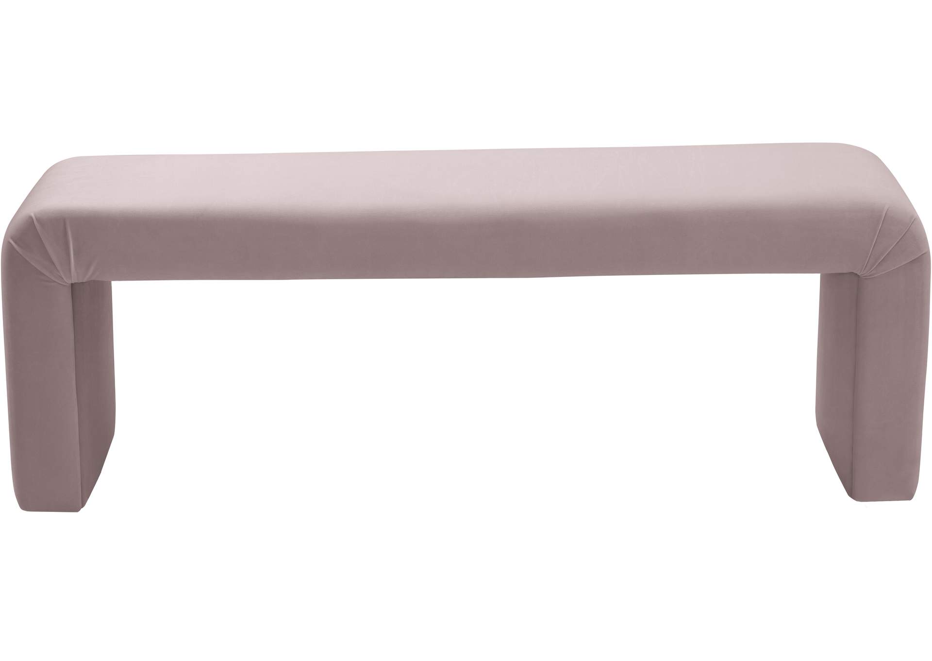 Minimalist Pink Velvet Bench,Meridian Furniture