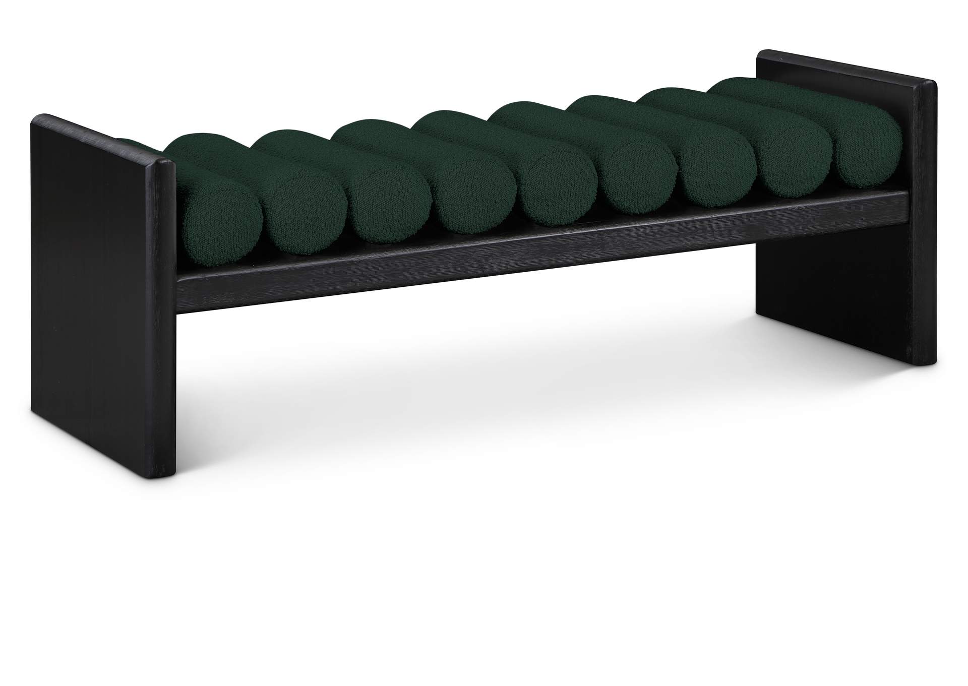 Waverly Green Boucle Fabric Bench,Meridian Furniture