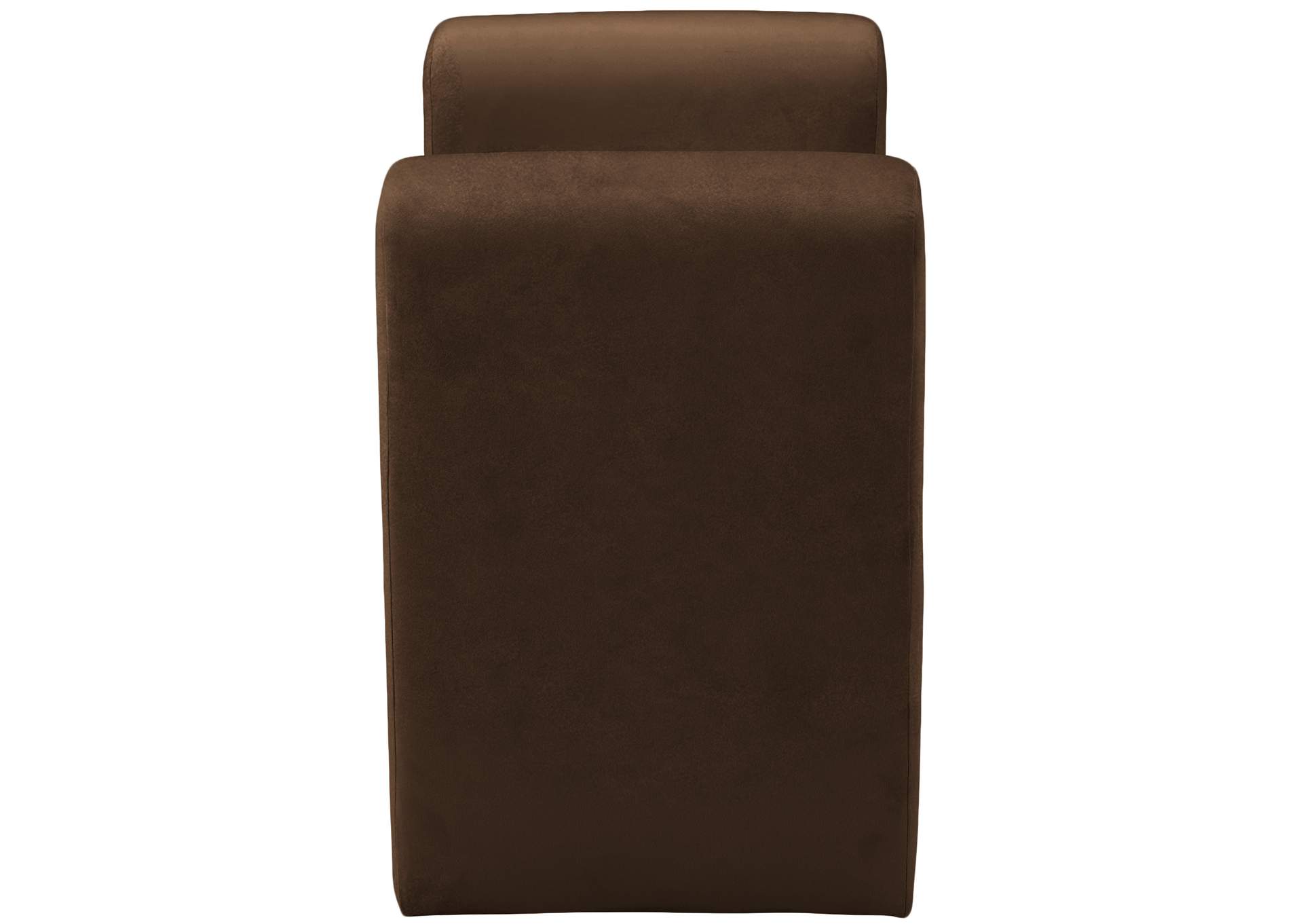 Sloan Brown Velvet Bench,Meridian Furniture