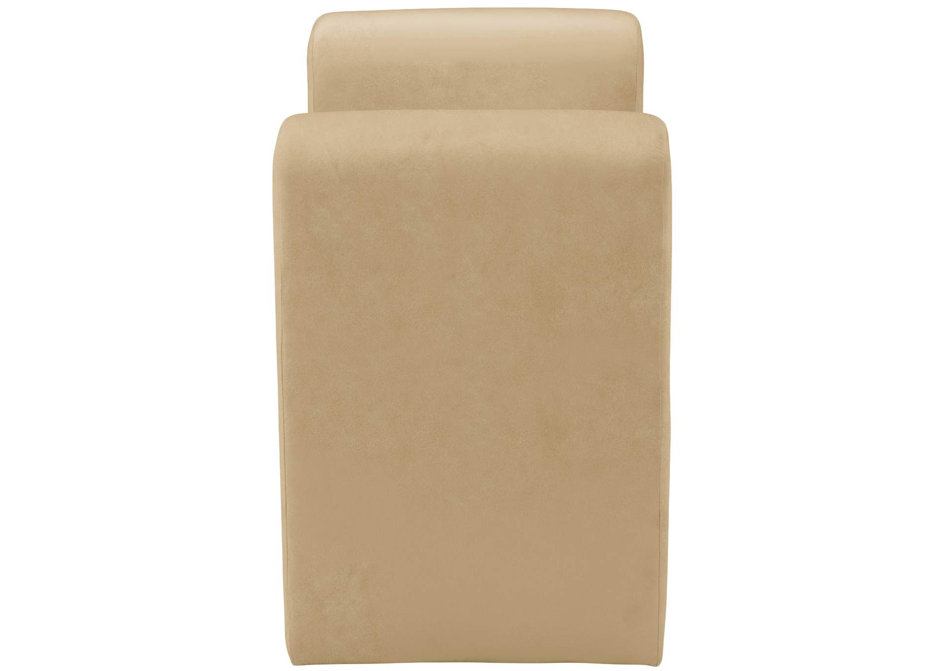 Sloan Camel Velvet Bench,Meridian Furniture