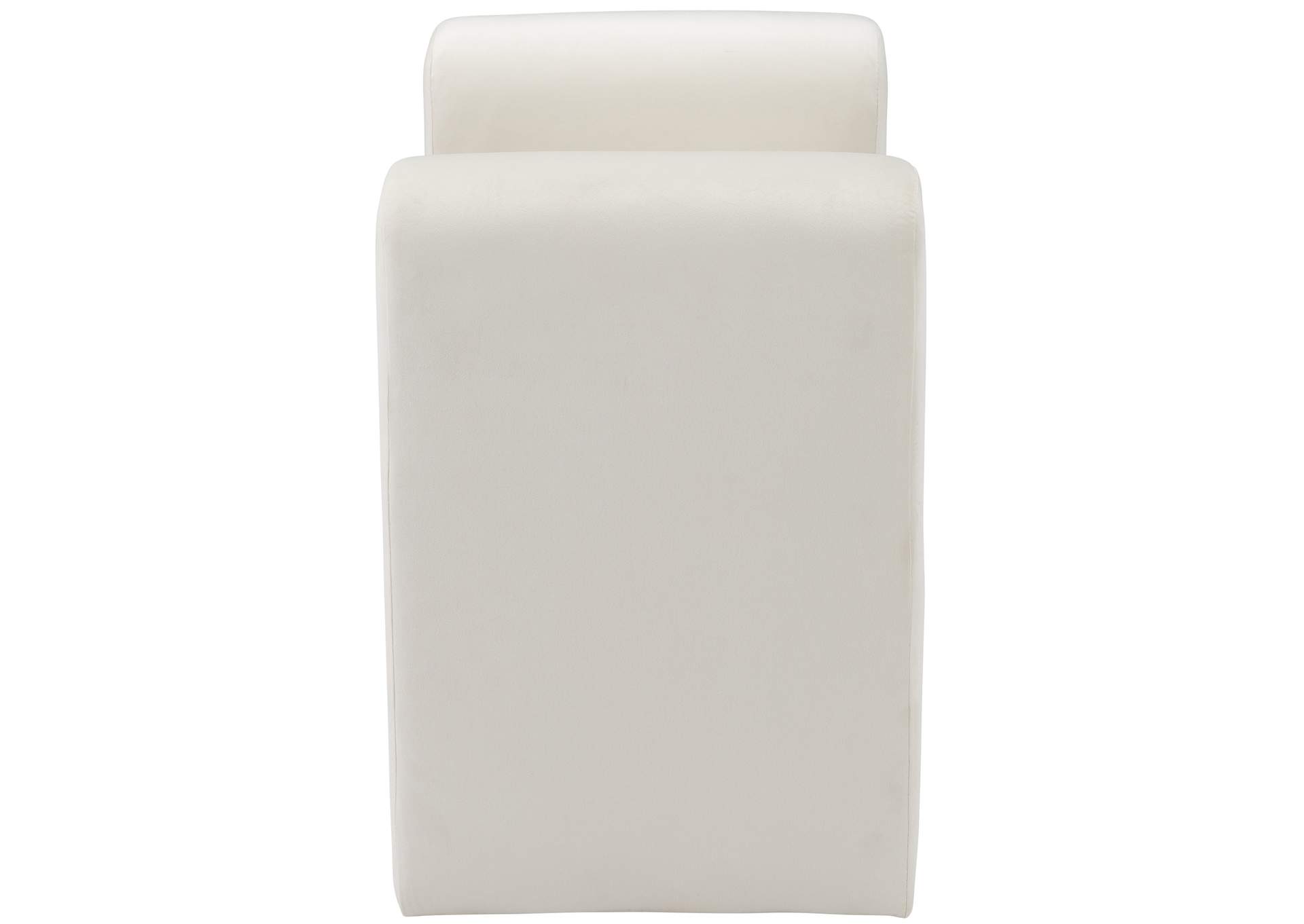 Sloan Cream Velvet Bench,Meridian Furniture