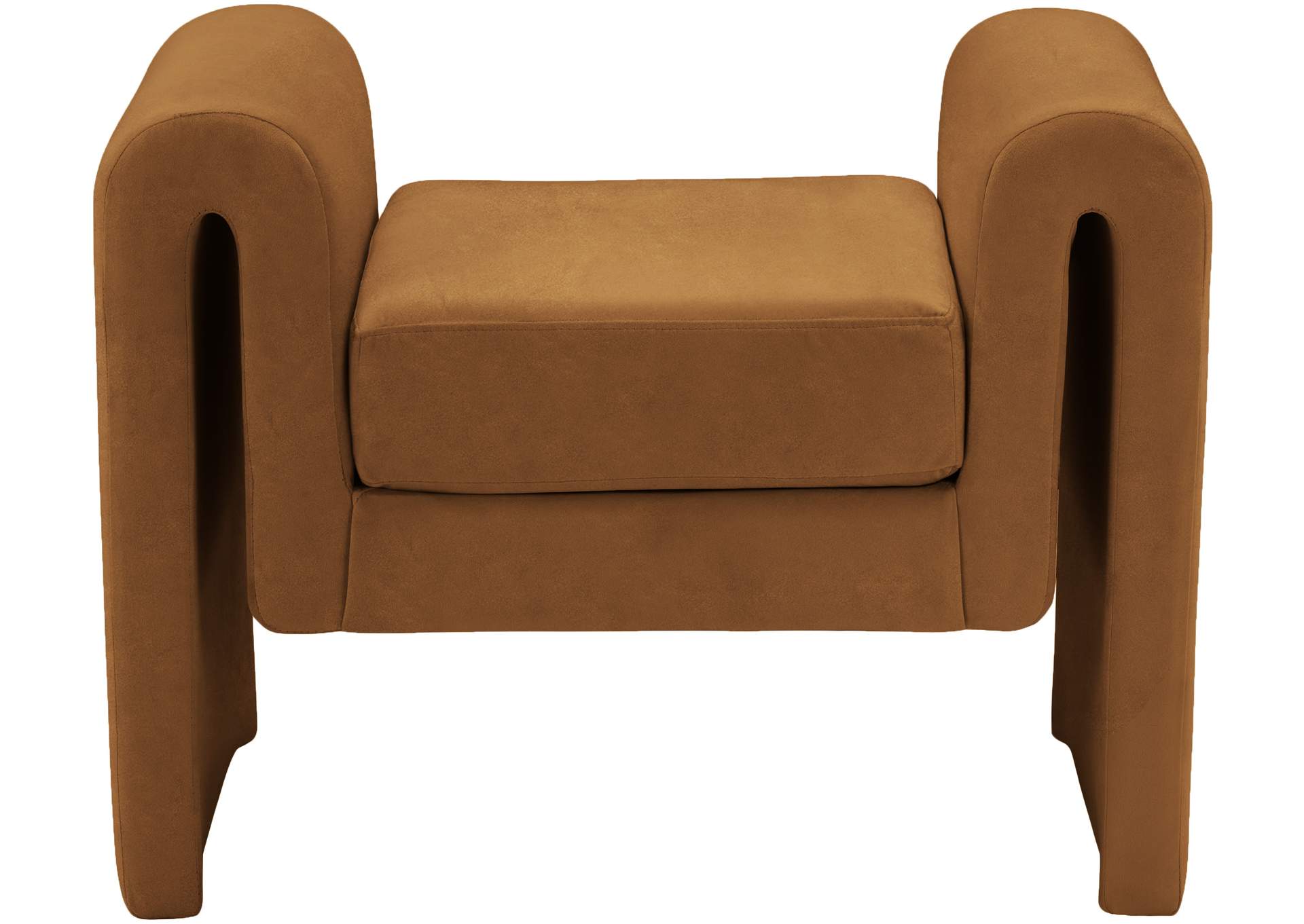 Sloan Saddle Velvet Bench,Meridian Furniture